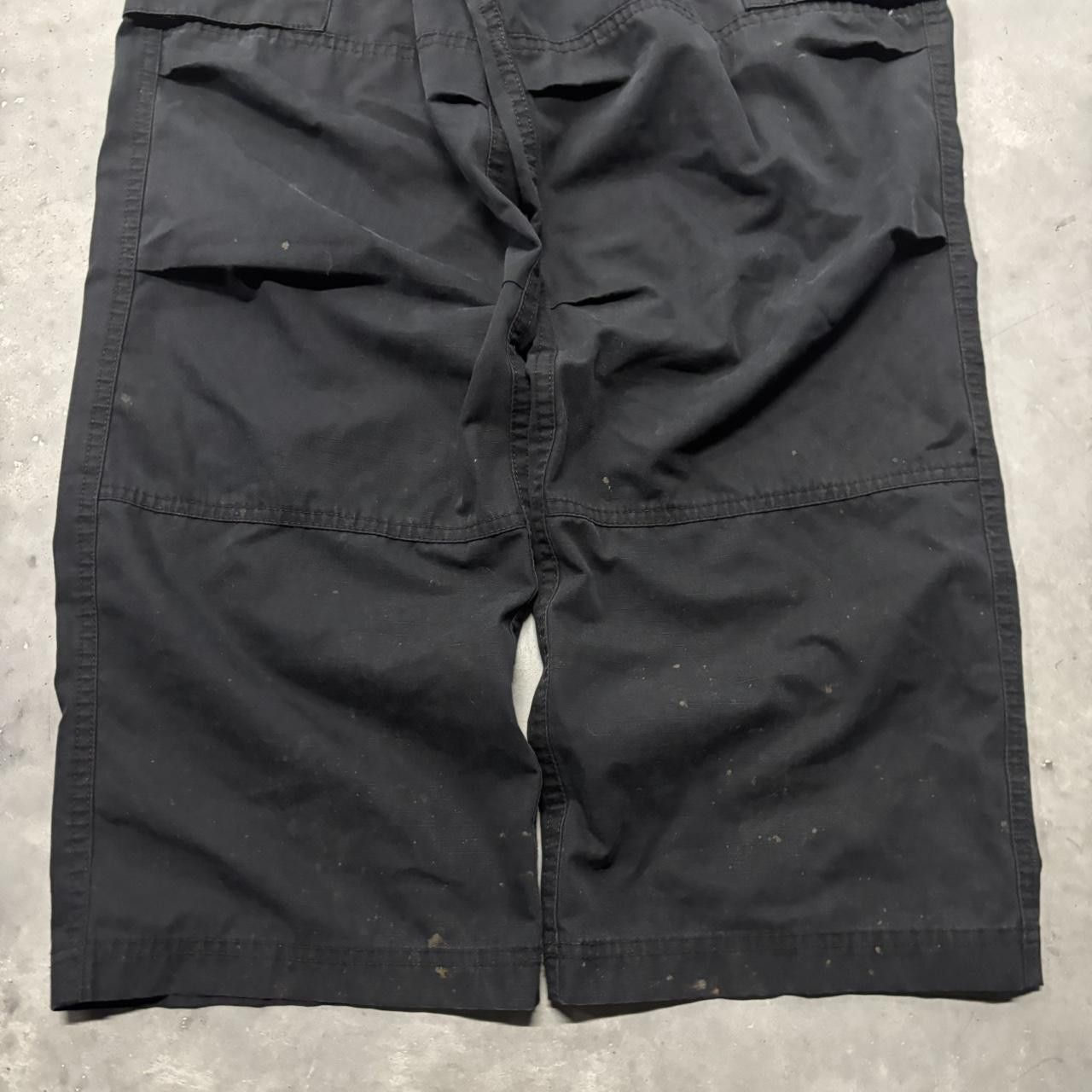 Japanese Brand × Vintage Crazy Vintage Y2K/2000s Baggy Black Streetwear Workwear Skater Cargo Pants! Size US 36 / EU 52 - 6 Thumbnail
