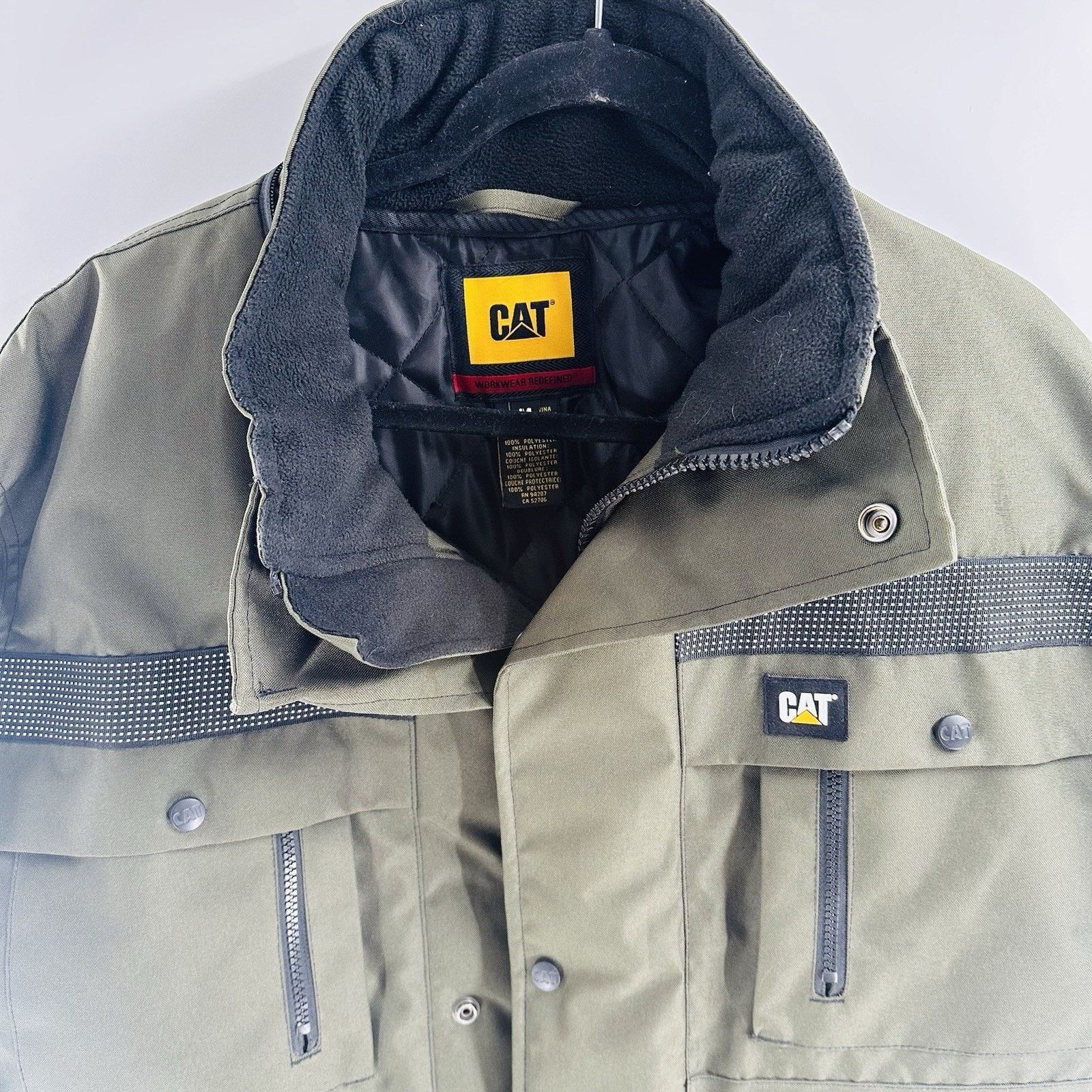 Caterpillar Caterpillar CAT Heavy Insulated Parka Gray Reflective Hooded Size US M / EU 48-50 / 2 - 7 Thumbnail