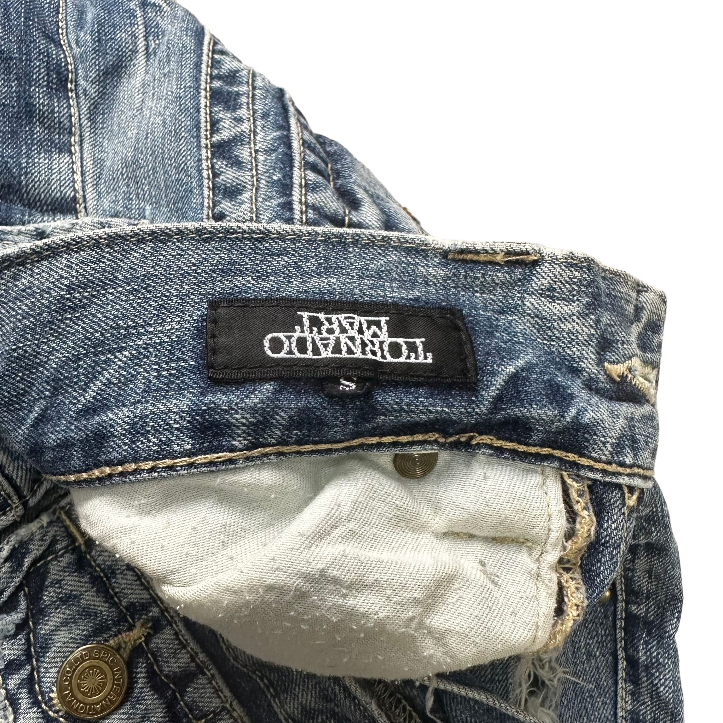 Tornado Mart TORNADO MART TWISTED FLARE STUDDED DISTRESSED JEAN #8505-012 Size 31" - 8 Thumbnail