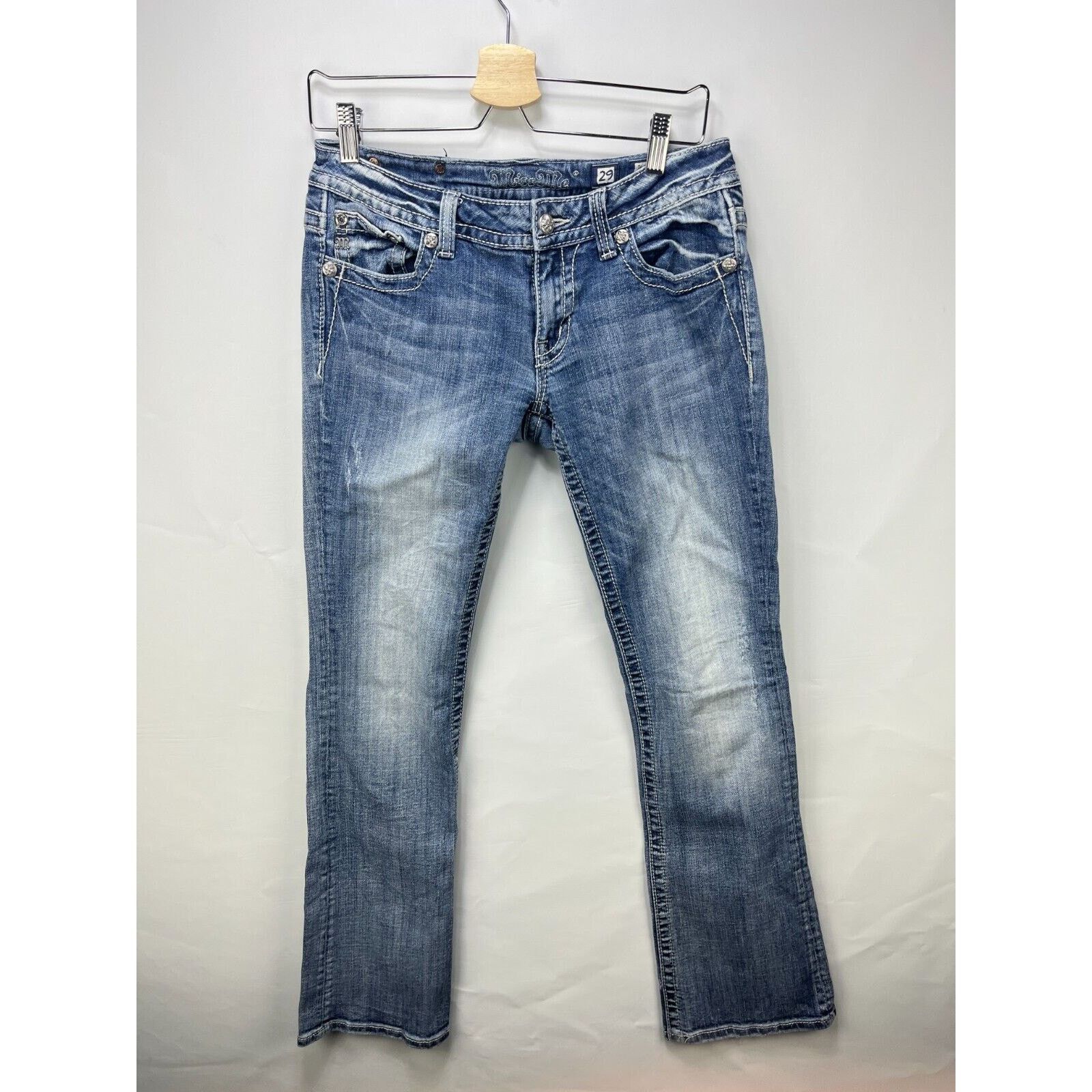 Miss Me × Vintage Vintage Y2K Miss Me Jeans Boot Flare Size 29 x 33 Cross Size 29" - 5 Thumbnail