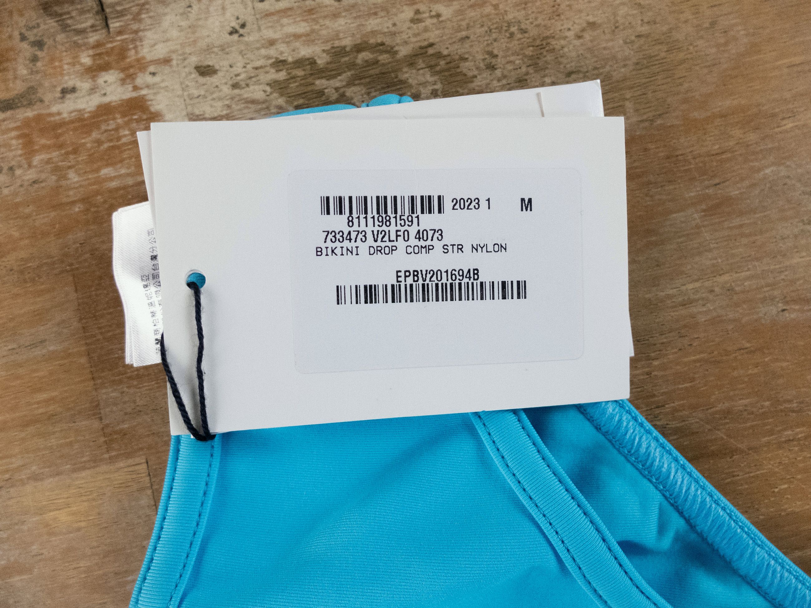 Bottega Veneta BOTTEGA VENETA blue two piece one shoulder bikini swimsuit M Size 28" / US 6 / IT 42 - 6 Thumbnail