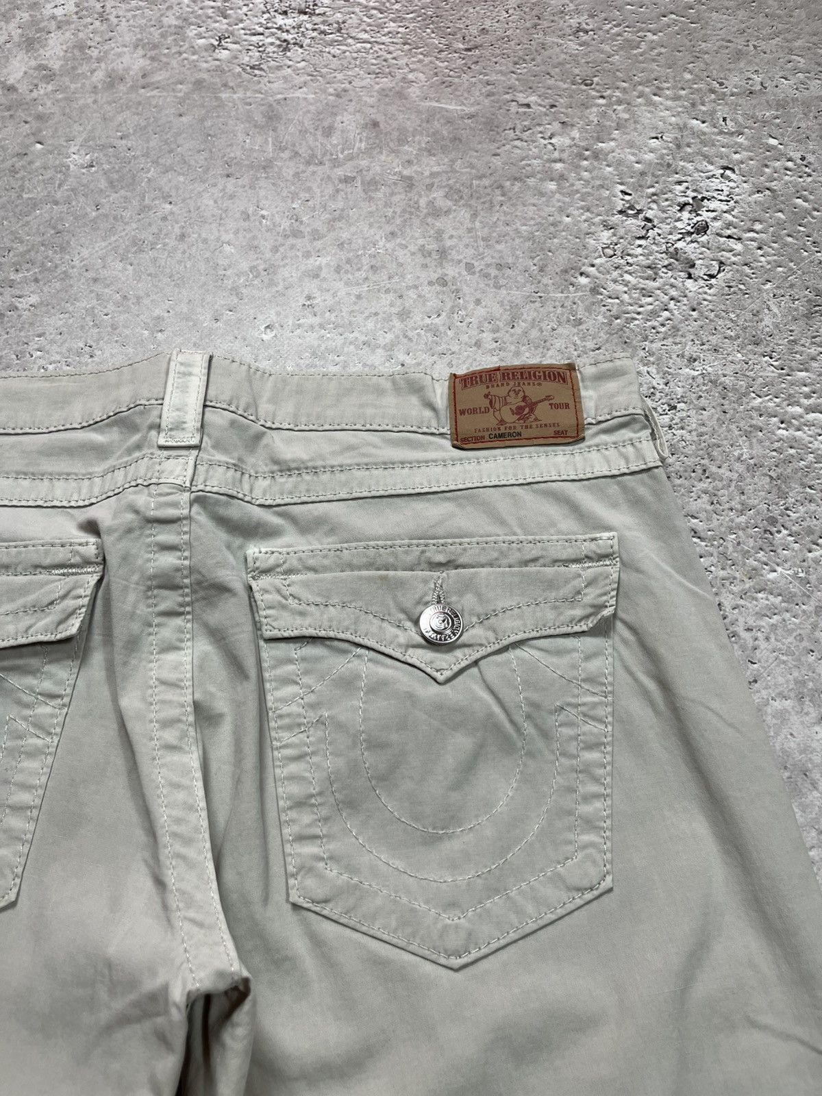 True Religion True Religion Cameron Beige Jeans Women’s Size L Made in USA Size 34" / US 12 / IT 48 - 6 Thumbnail