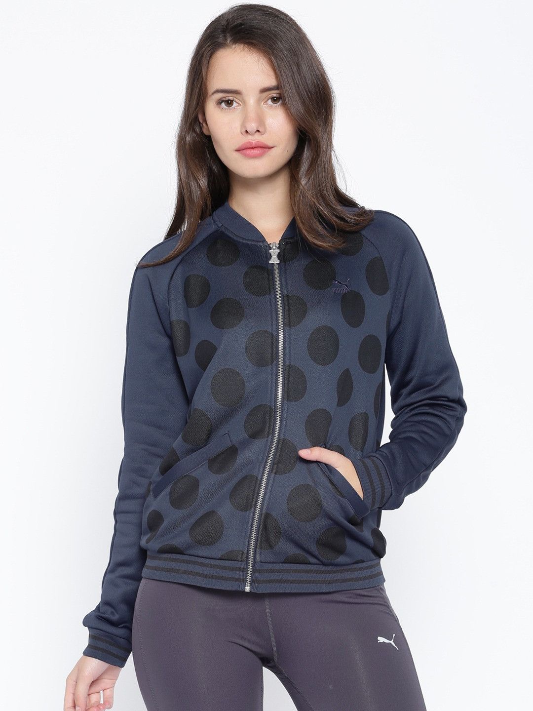 Fenty × Puma PUMA Navy & Black Printed Vashtie Jacket M Size M / US 6-8 / IT 42-44 - 5 Thumbnail