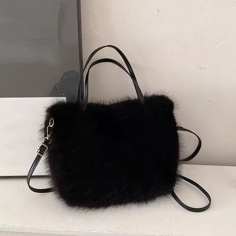 Other Streetwear Faux Fur Designer Cartoon Fluffy Crossbody Bag Size ONE SIZE - 4 Thumbnail