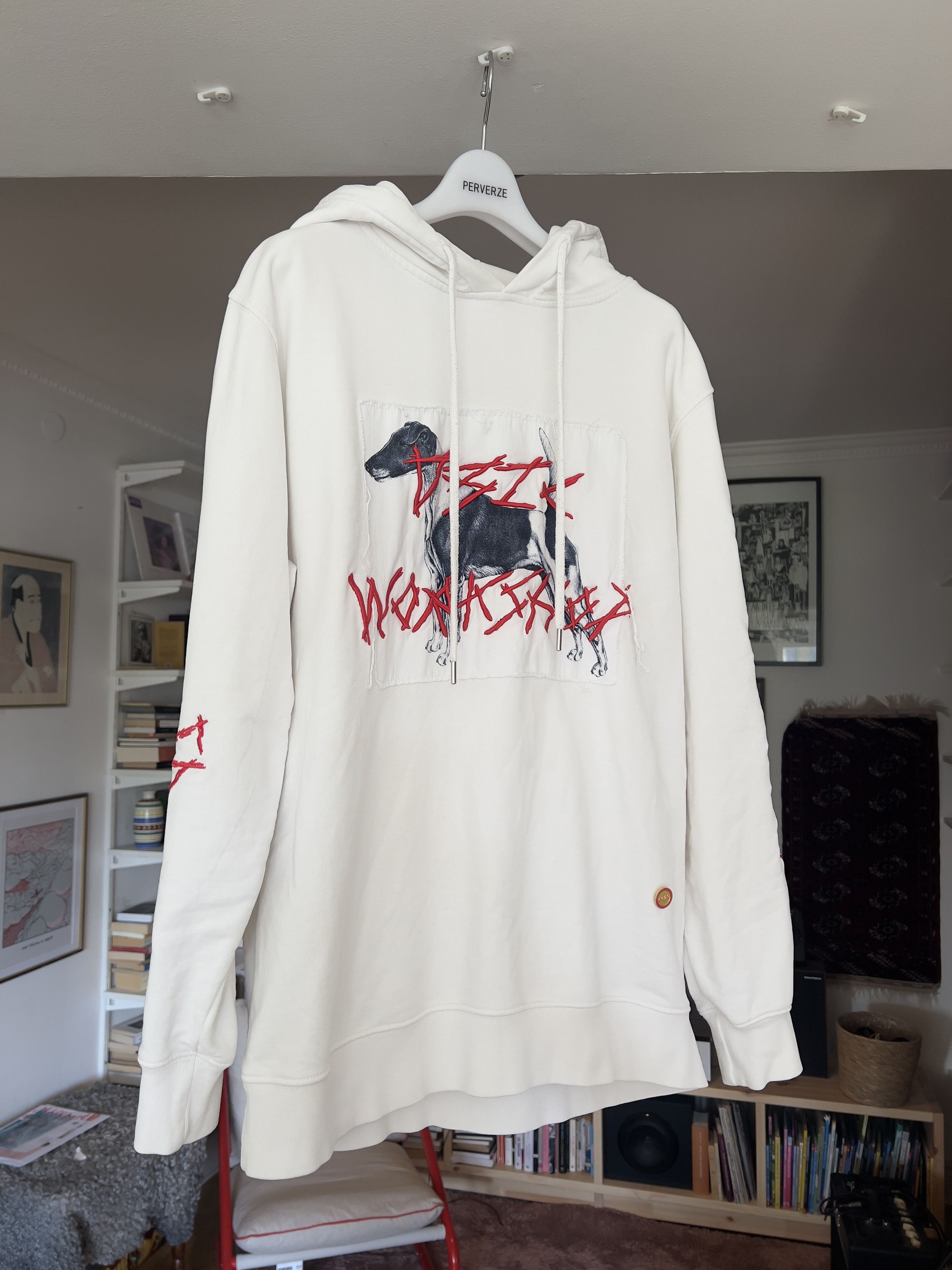 032c 032c White Embroided Hoodie Size US M / EU 48-50 / 2 - 1 Thumbnail