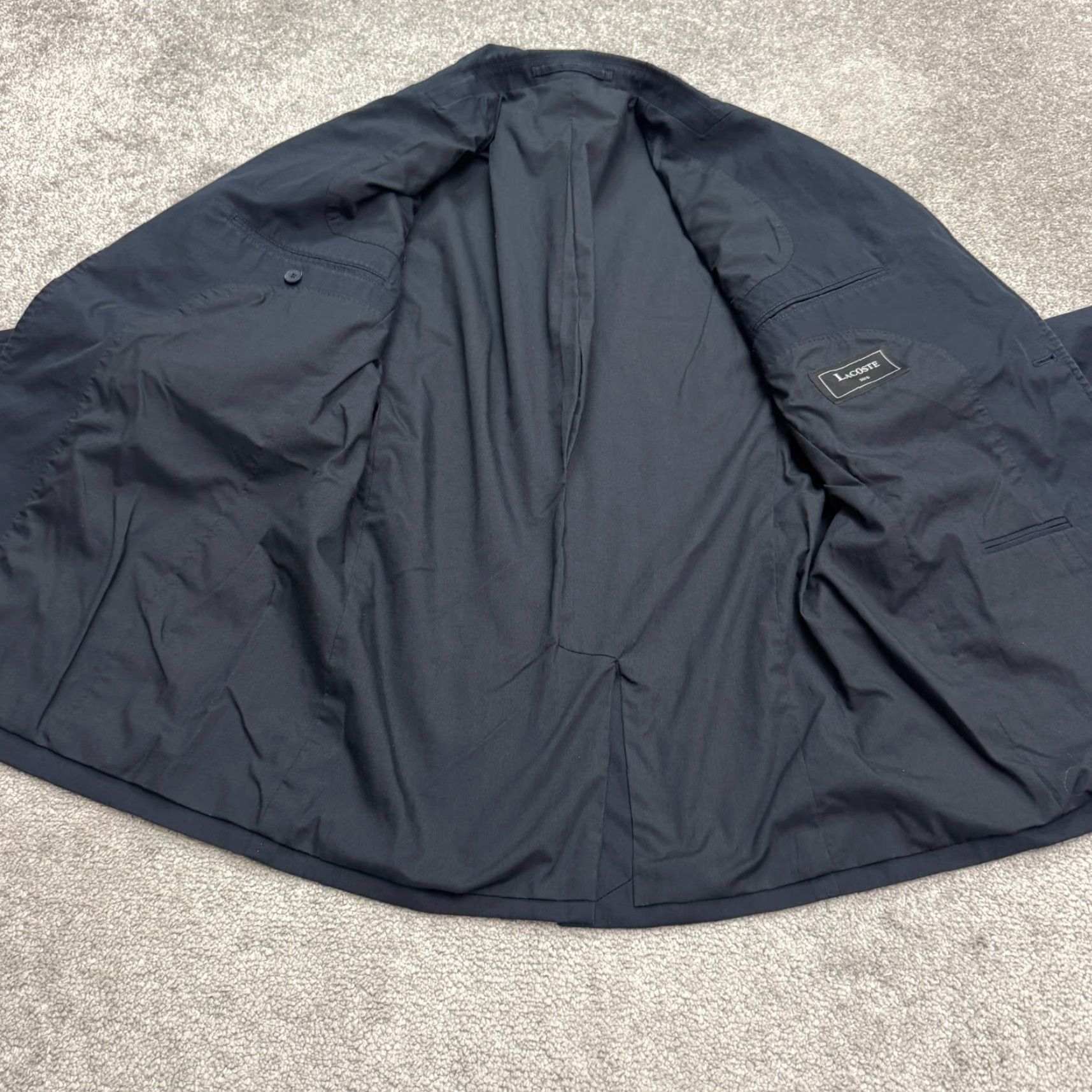 Lacoste Lacoste Sport Blazer Jacket Mens 50 Us 40R Nay Blue Cotton Notch Single Vented Size 40R - 4 Thumbnail