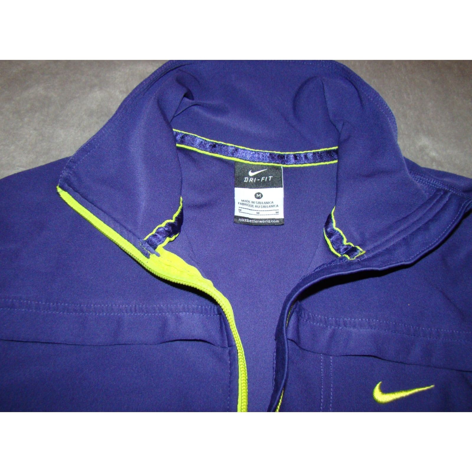 Nike Nike Dri-Fit Womens Medium Purple Running Thumbholes Full Zip Pockets Jacket Size M / US 6-8 / IT 42-44 - 5 Thumbnail