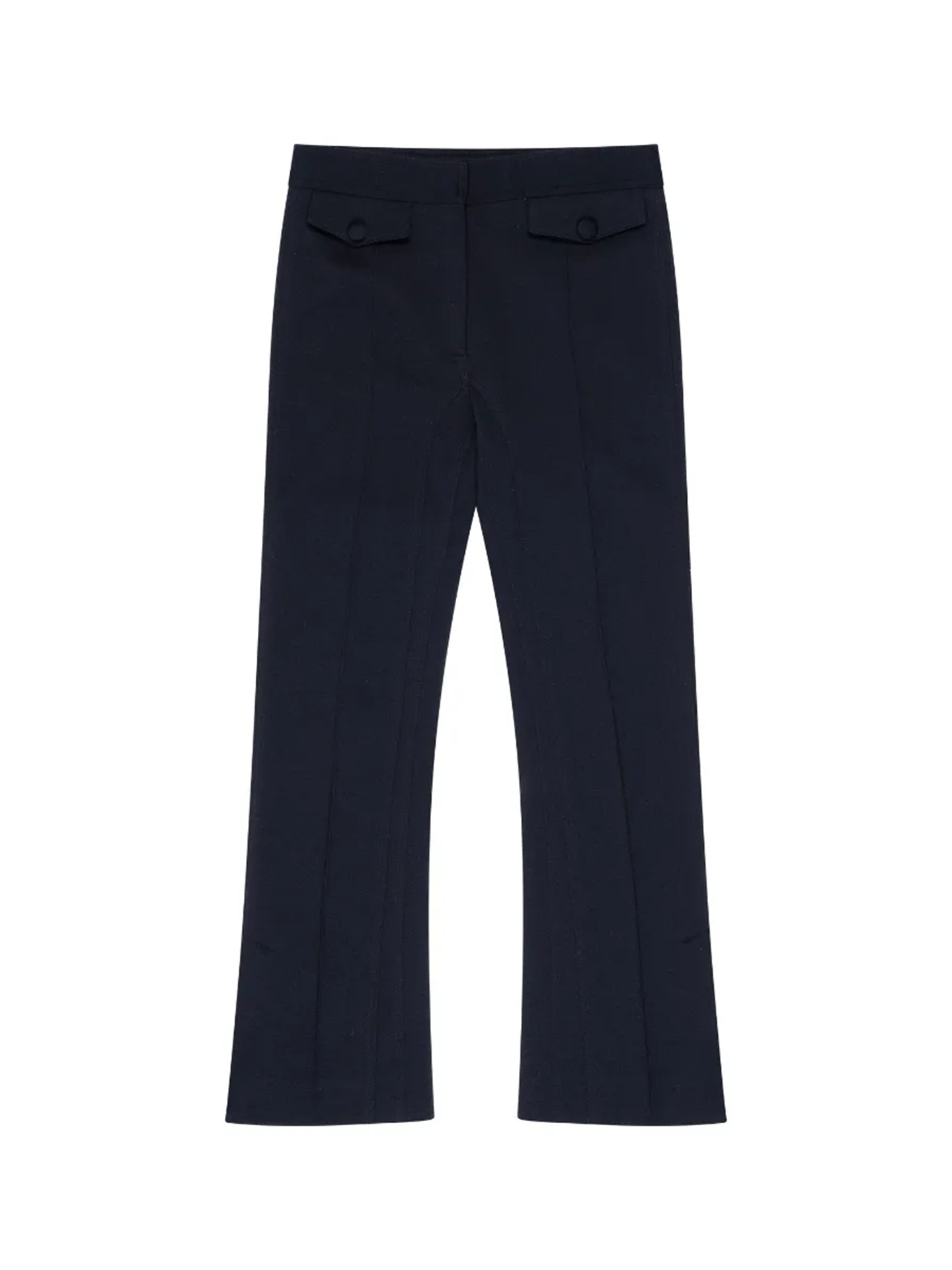 Celine Celine front pocket black flared pants Size 25" / US 0 / IT 36 - 1 Thumbnail