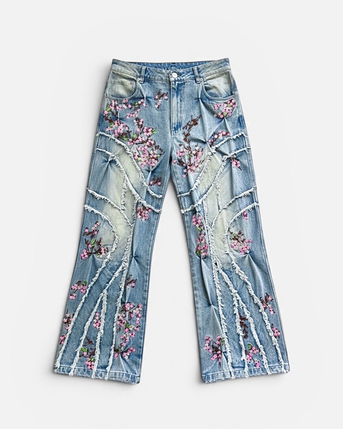 Bad Son BAD SON CHERRY BLOSSOM OVERGROWTH DENIM PANTS | Grailed