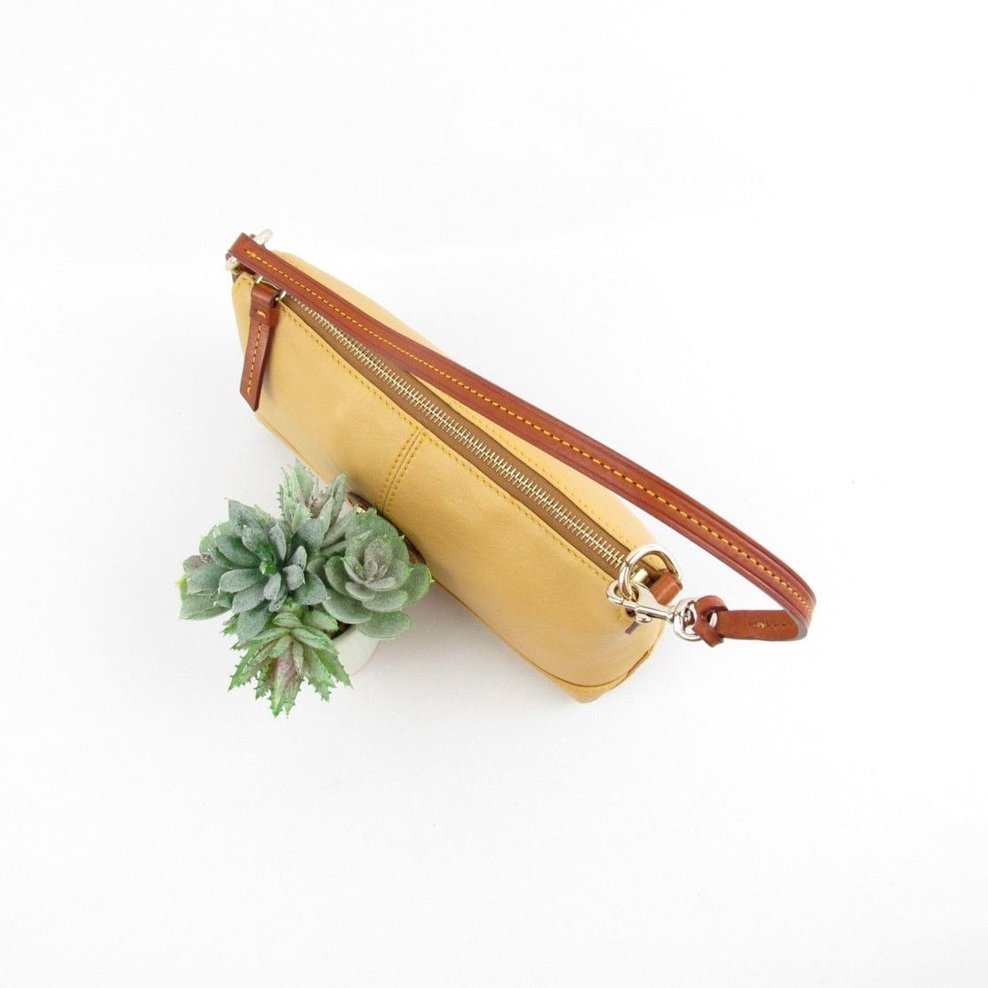 Dooney & Bourke Dooney & Bourke Yellow Leather Bag Size ONE SIZE - 6 Thumbnail
