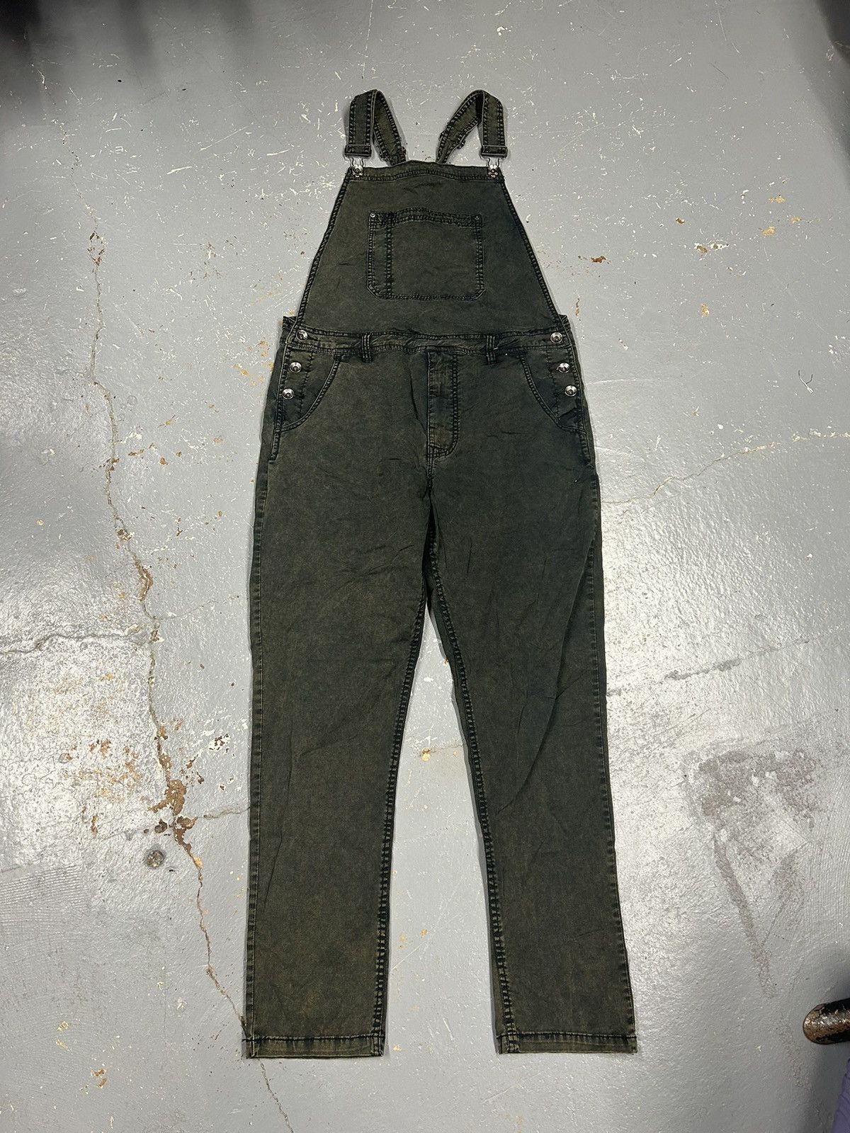 Bdg × Vintage Crazy Y2K Essential Green BDG Overalls Acid Wash Medium Size US 36 / EU 52 - 1 Thumbnail