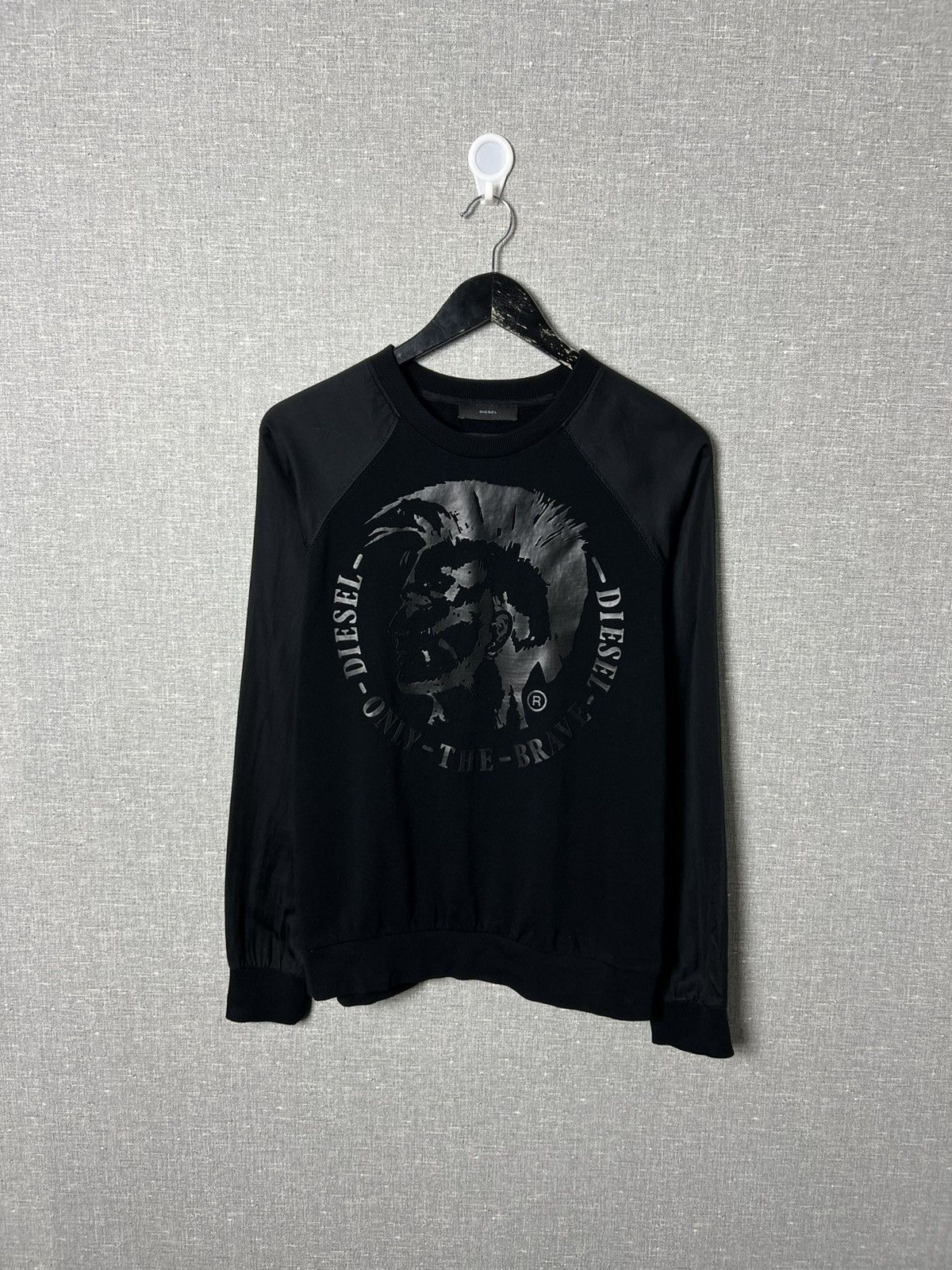 Diesel Rare Diesel Big Logo Total Black Sweatshirt Size US S / EU 44-46 / 1 - 2 Thumbnail