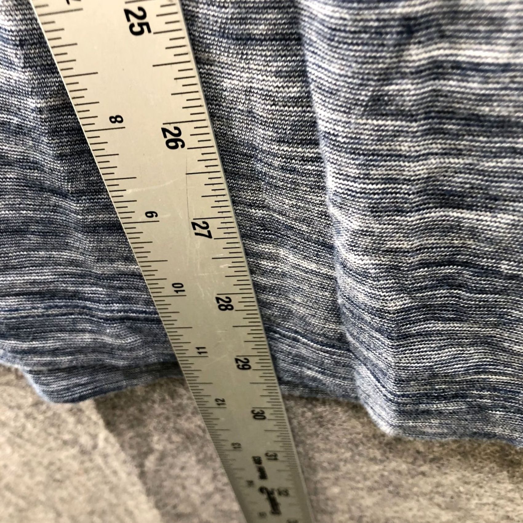 Banana Republic Banana Republic Essential Tee Men XL Blue Short Sleeve T Shirt Heathered Cotton Jersey Pocket Logo Striped Casual Classic Size US XL / EU 56 / 4 - 6 Thumbnail