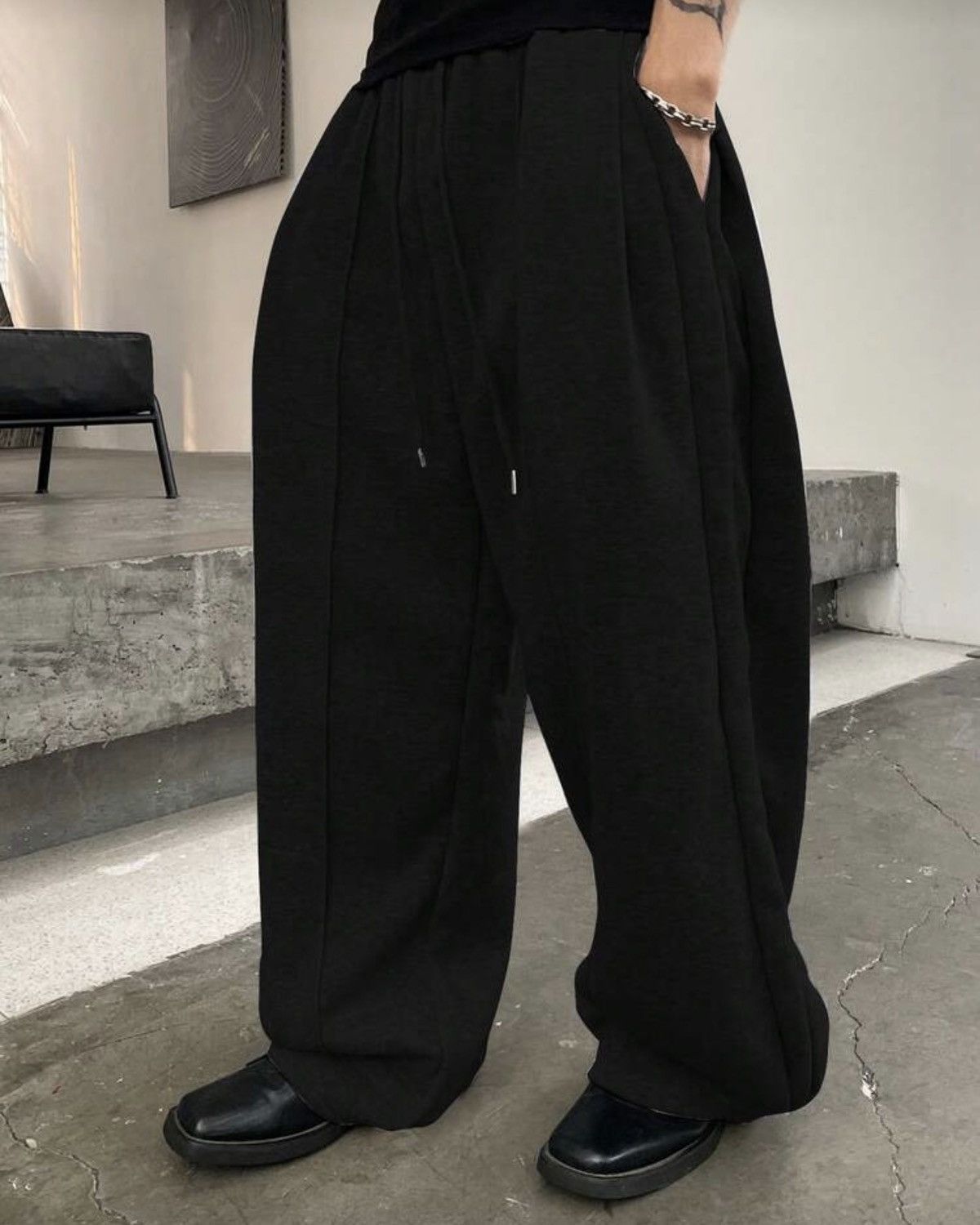 Other Baggy black wide leg Sweatpant Size US 29 - 3 Thumbnail