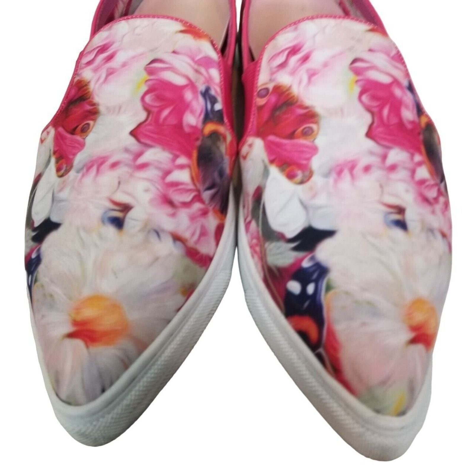 Ted Baker Ted Baker Womens Thfia Floral Slip On Sneakers Flats 39 EU Size US 8 / IT 38 - 4 Thumbnail