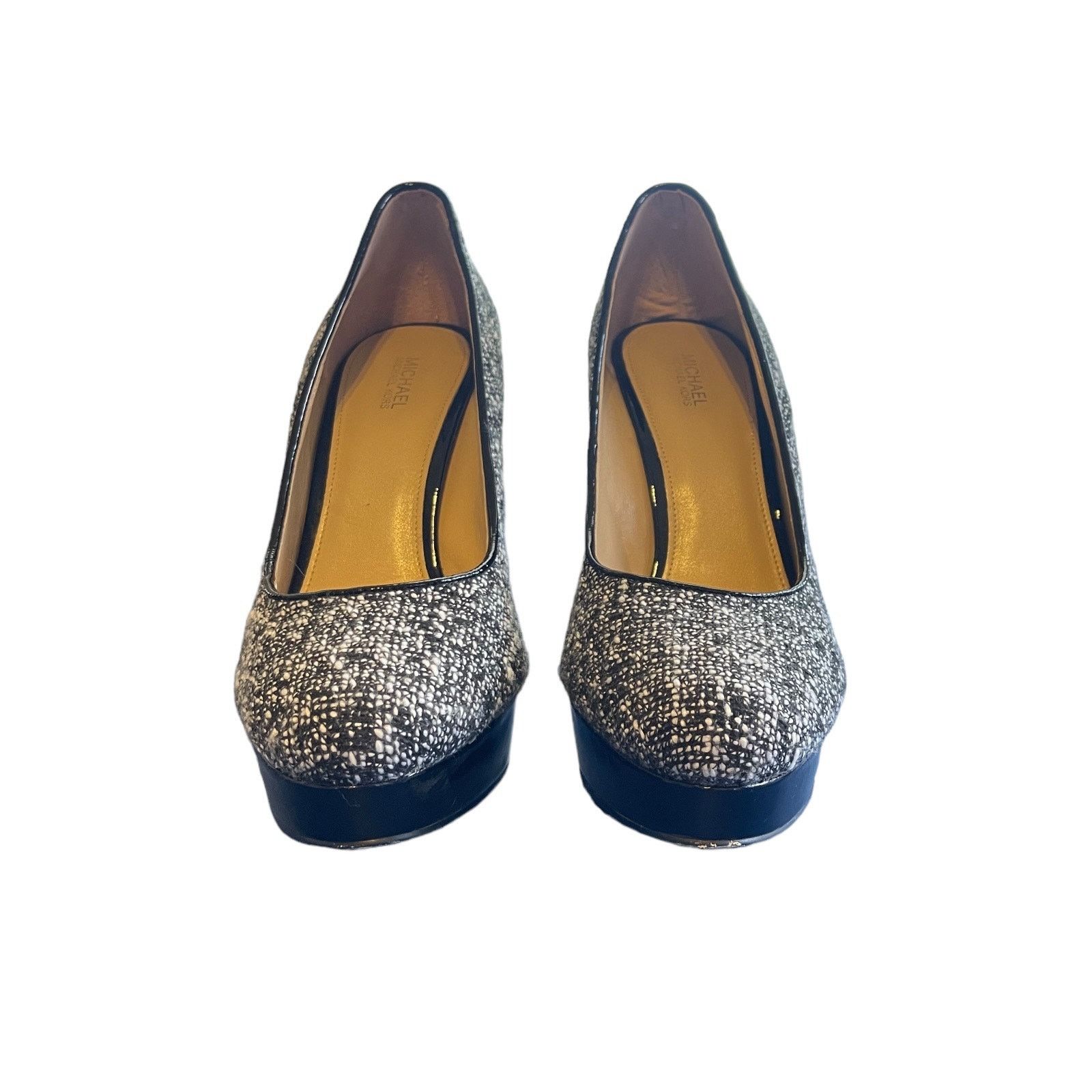 Michael Kors Michael Kors Sabrina Tweed Pumps Chain Heel SZ 9 Retail $150 Size US 9 / IT 39 - 8 Thumbnail
