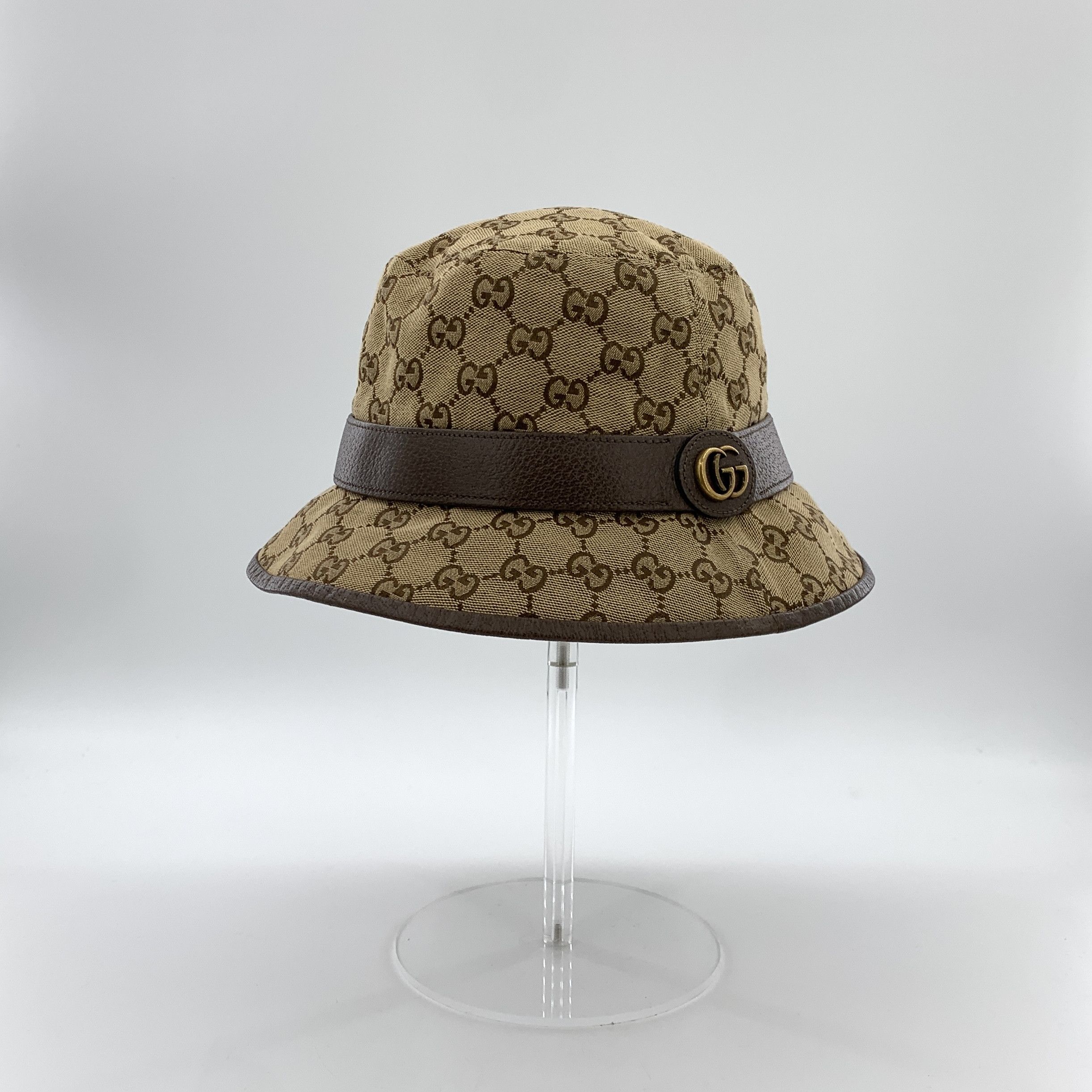 Gucci Gucci Monogram Bucket Hat Brown (58 cm) Size ONE SIZE - 1 Thumbnail