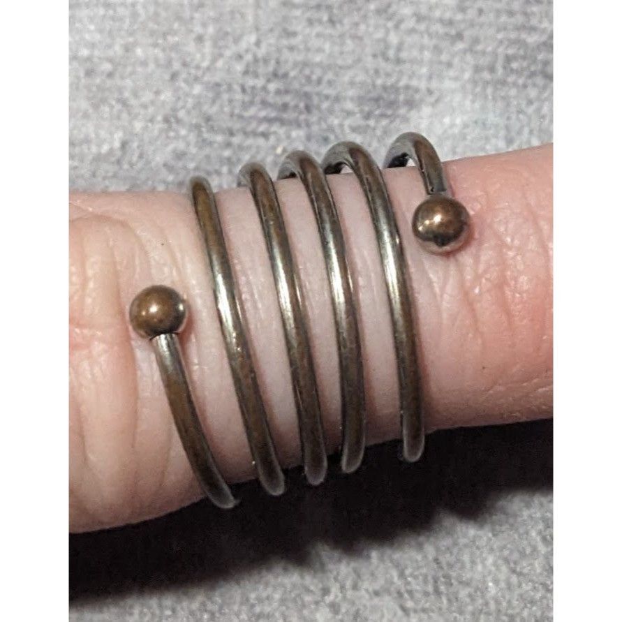 Other Copper And Silver Tone Metal Coil Ring Size 7 Size ONE SIZE - 14 Thumbnail
