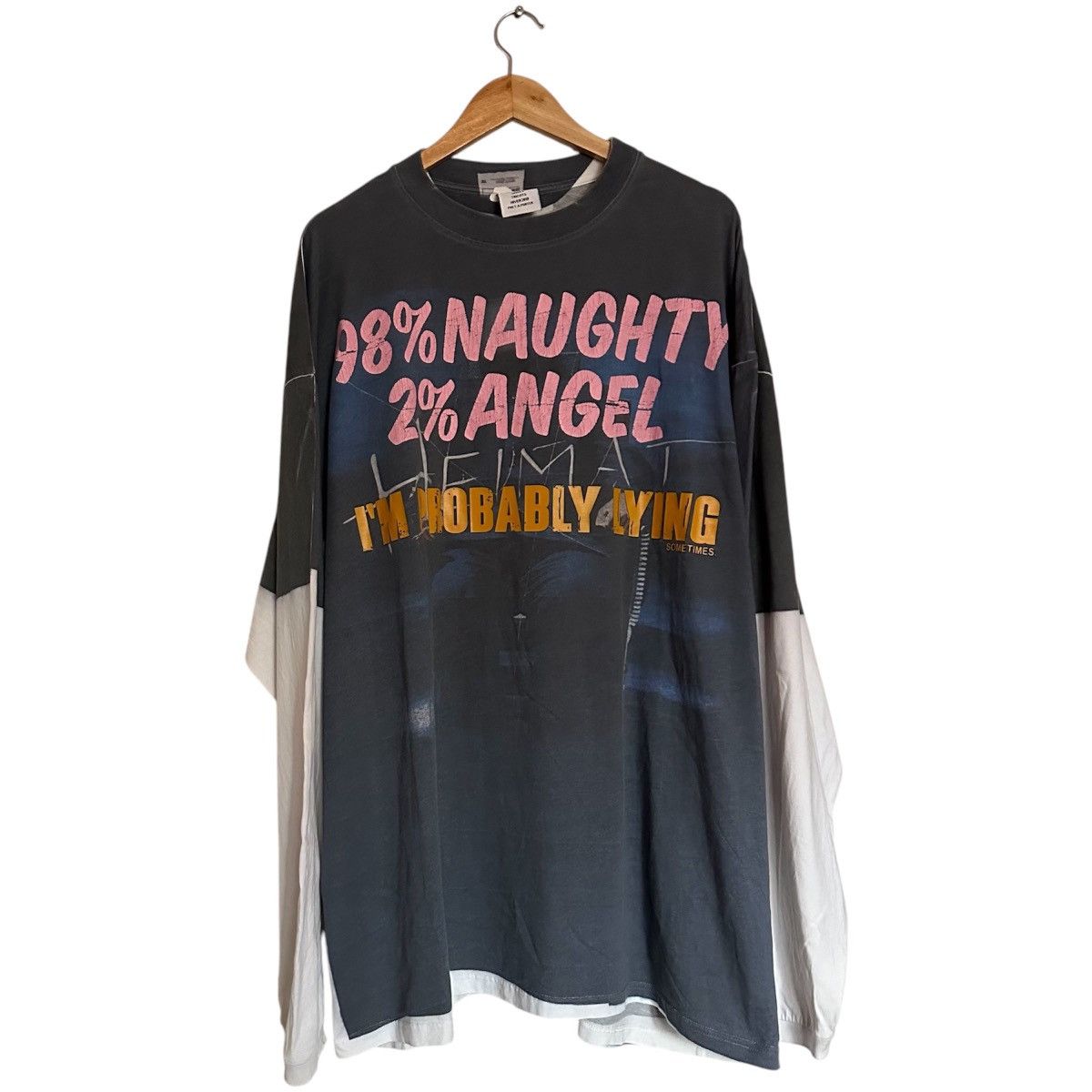 Vetements Vetements 98% Naughty 2% Angel Trompe L’oeil Longsleeve Tee Size US L / EU 52-54 / 3 - 1 Thumbnail