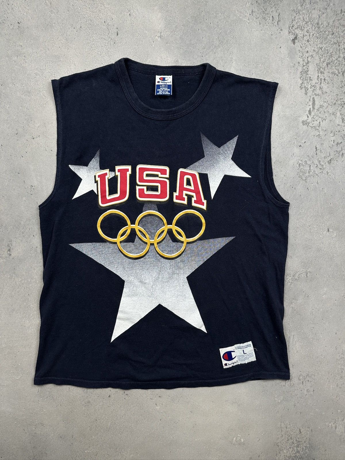 Champion Vintage Champion USA Olympic Team Sleeveless Tank Top 90s Size US L / EU 52-54 / 3 - 1 Thumbnail