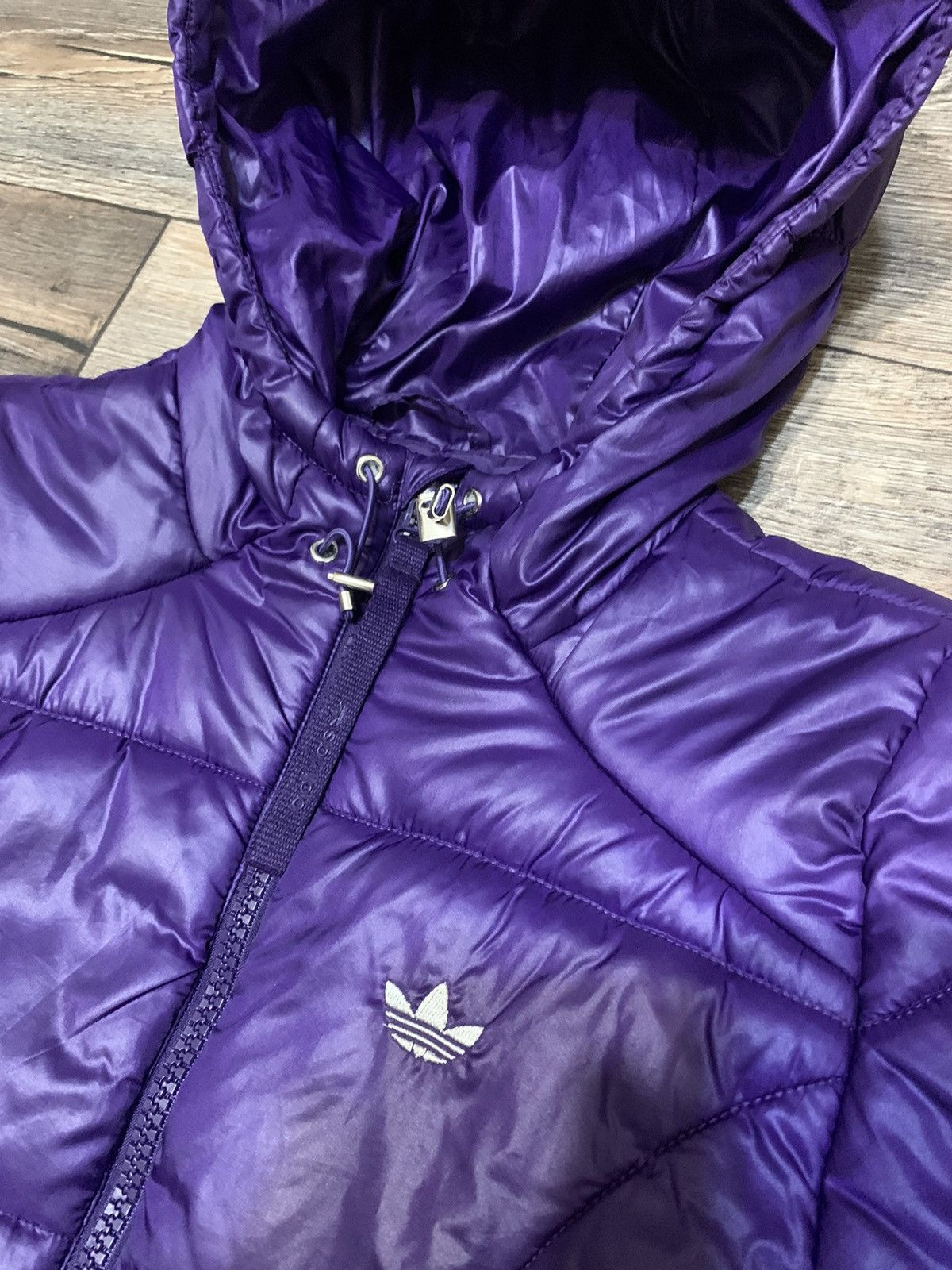 Adidas × Vintage Vintage Adidas Originals Puffer Long Violet Jacket Size S / US 4 / IT 40 - 4 Thumbnail