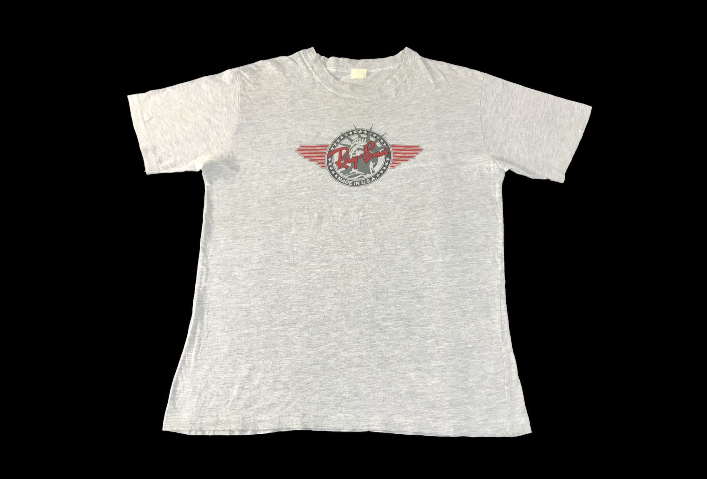 RayBan Rayban Wing Statue Liberty Design Logo Tee Made In Usa Size US L / EU 52-54 / 3 - 1 Thumbnail