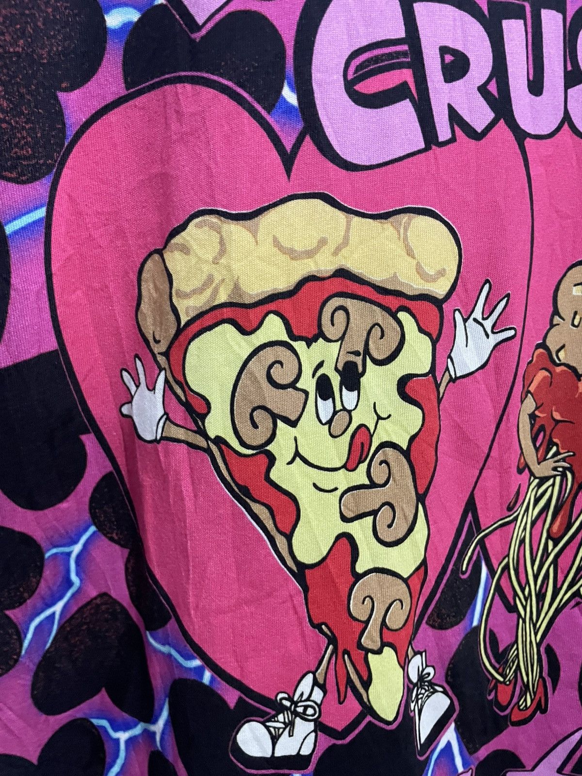 Jeremy Scott Jeremy Scott Heart Shape Box Nirvana Style Pizza Crush Tee Size US L / EU 52-54 / 3 - 11 Thumbnail