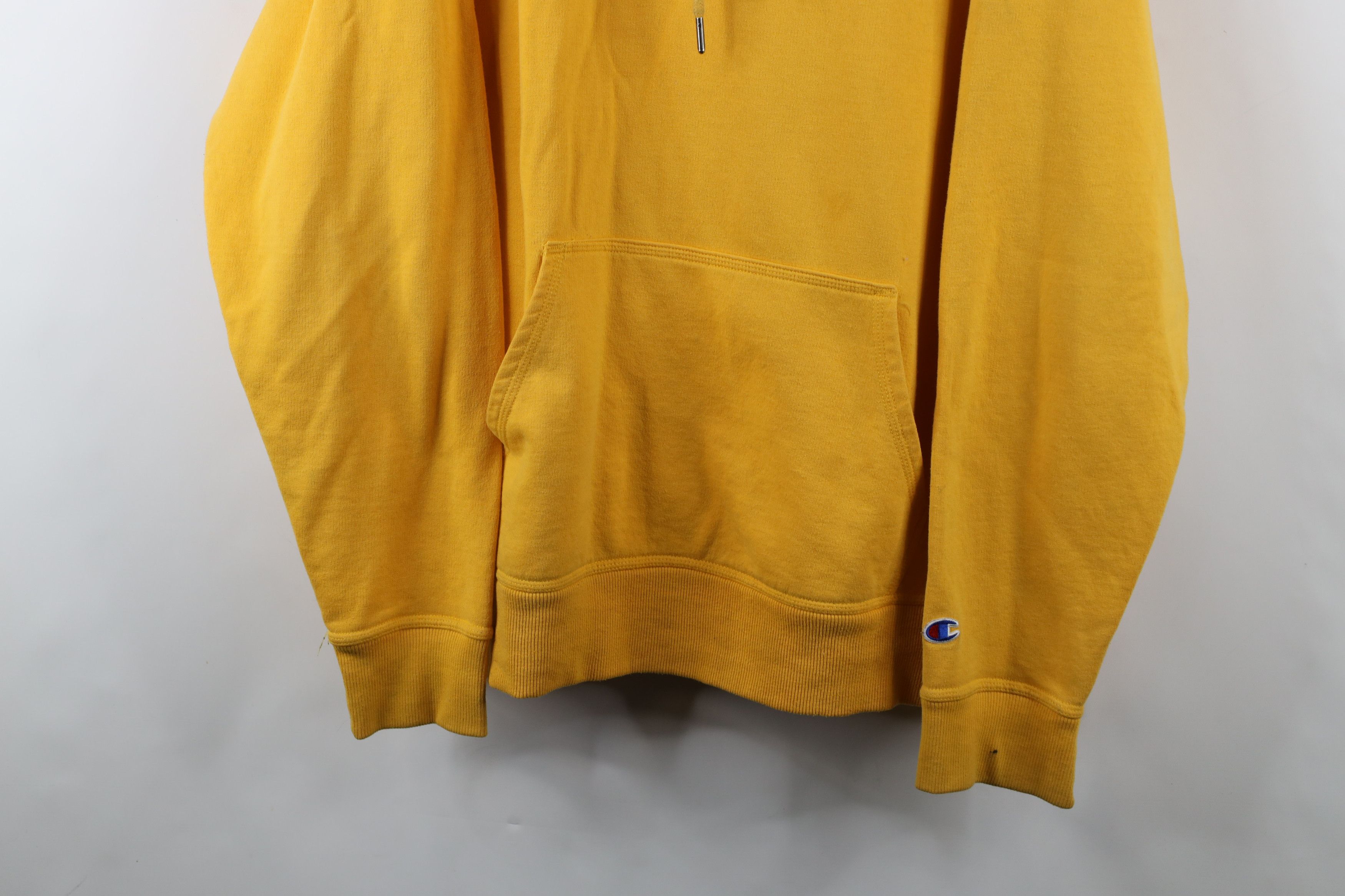 Champion × Vintage Vintage Champion Monochrome Logo Hoodie Sweatshirt Yellow Size US XL / EU 56 / 4 - 3 Thumbnail