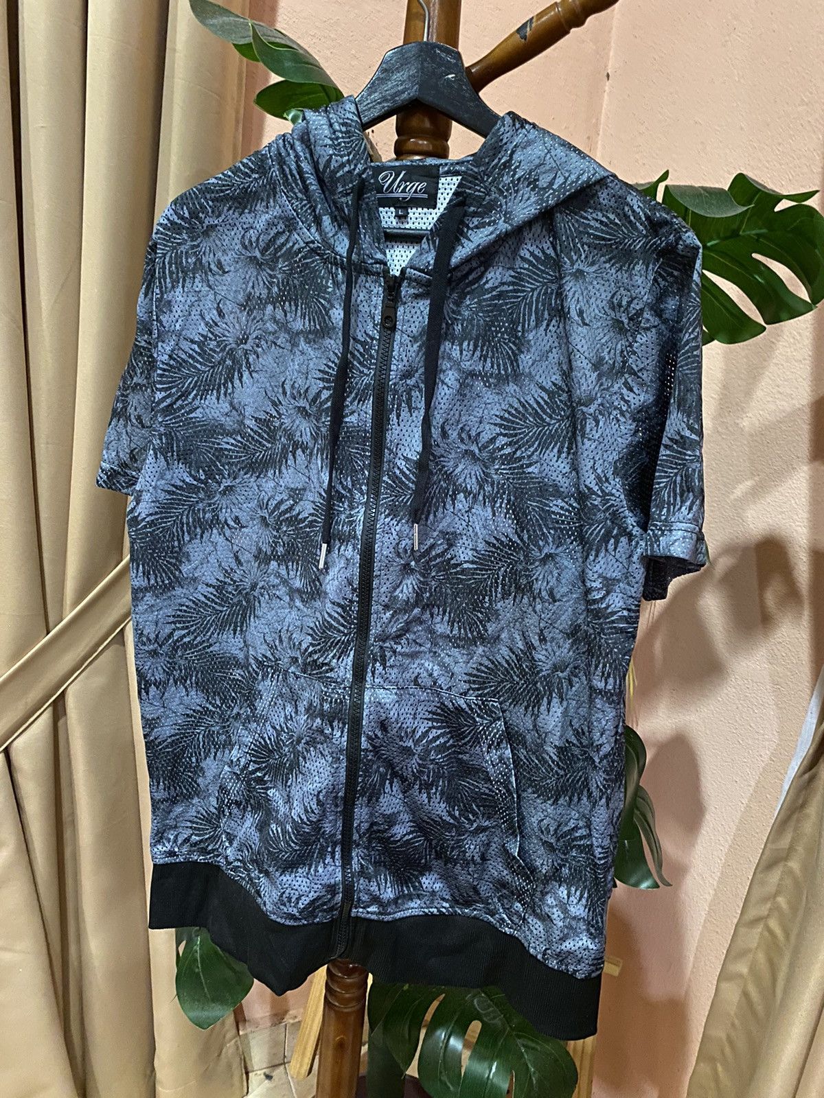 Other Urge Hooded Zip Jacket with Abstract Palm Design Casual Wear Size US M / EU 48-50 / 2 - 2 Thumbnail