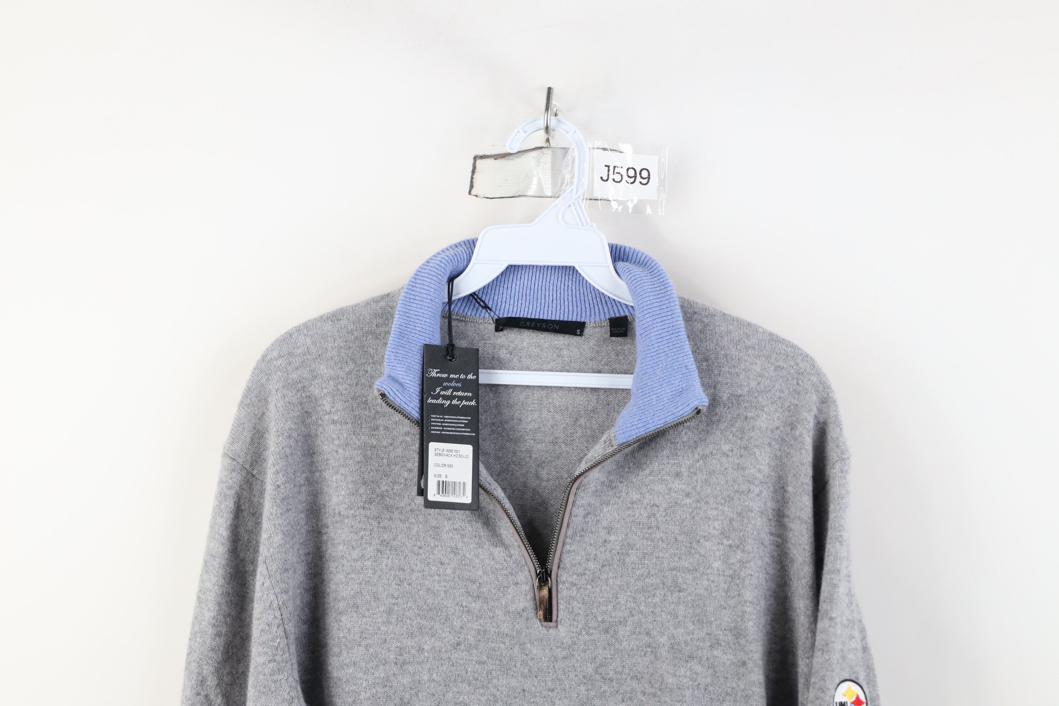 Grenson New Greyson Clothiers Half Zip Wool Cashmere Knit Sweater Size US S / EU 44-46 / 1 - 2 Thumbnail