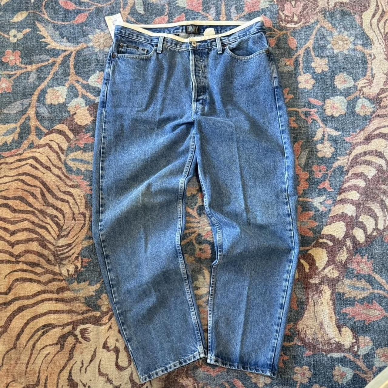 DKNY × Vintage Vintage 90’s DKNY Baggy Selvedge Waist Jeans Size US 36 / EU 52 - 1 Thumbnail