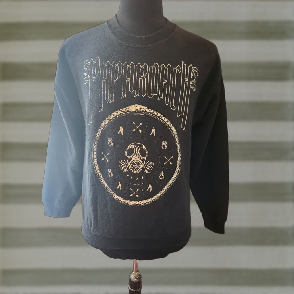 Vintage Papa Roach Fear Album Black Crew Neck Sweatshirt Size Medium Size US M / EU 48-50 / 2 - 1 Thumbnail