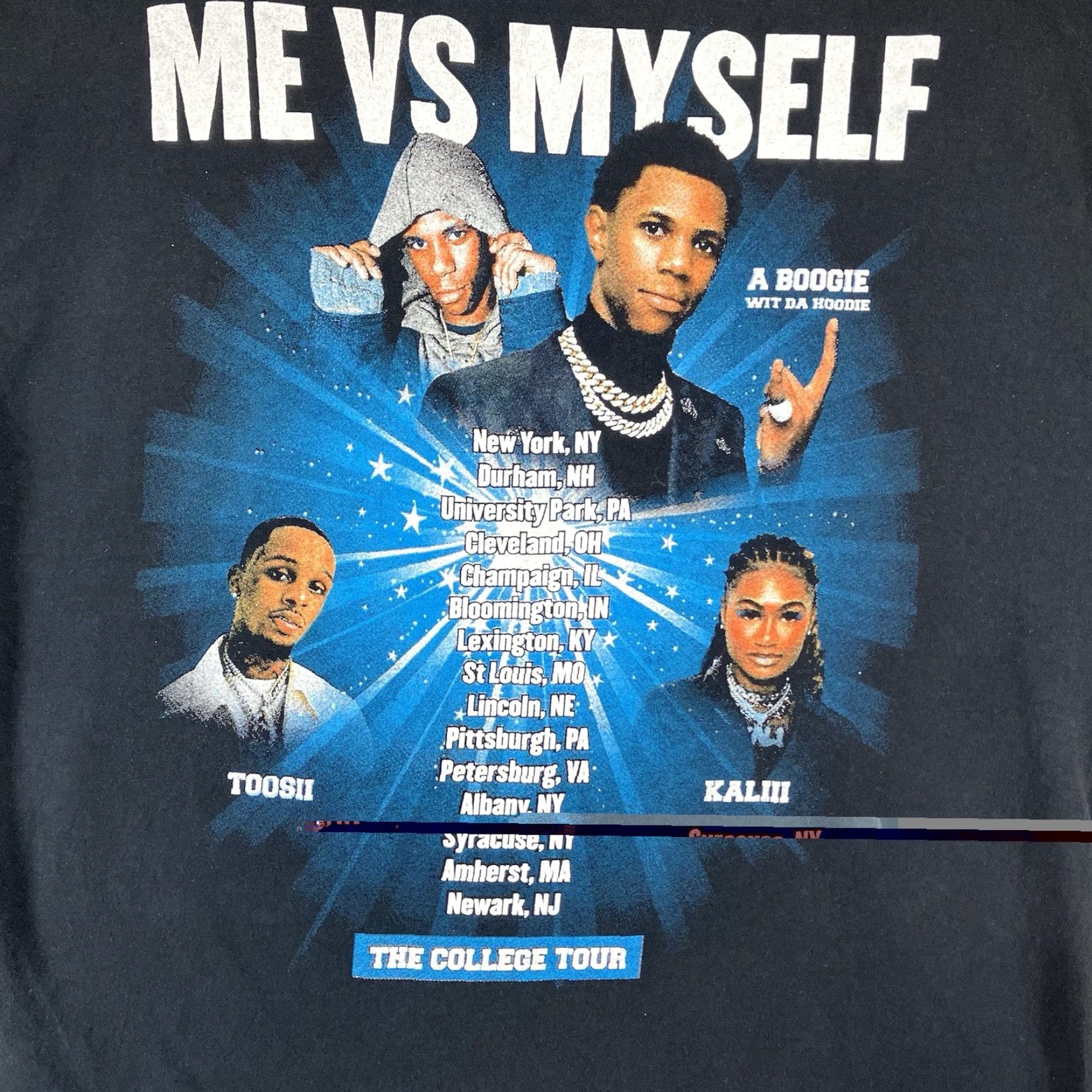 Fruit Of The Loom A BOOGIE WIT DA HOODIE Rap Tee Medium Hip Hop Concert Tour Toosii Kaliii Fruit of the Loom Black T-Shirt Unisex Adults M Size US M / EU 48-50 / 2 - 4 Thumbnail