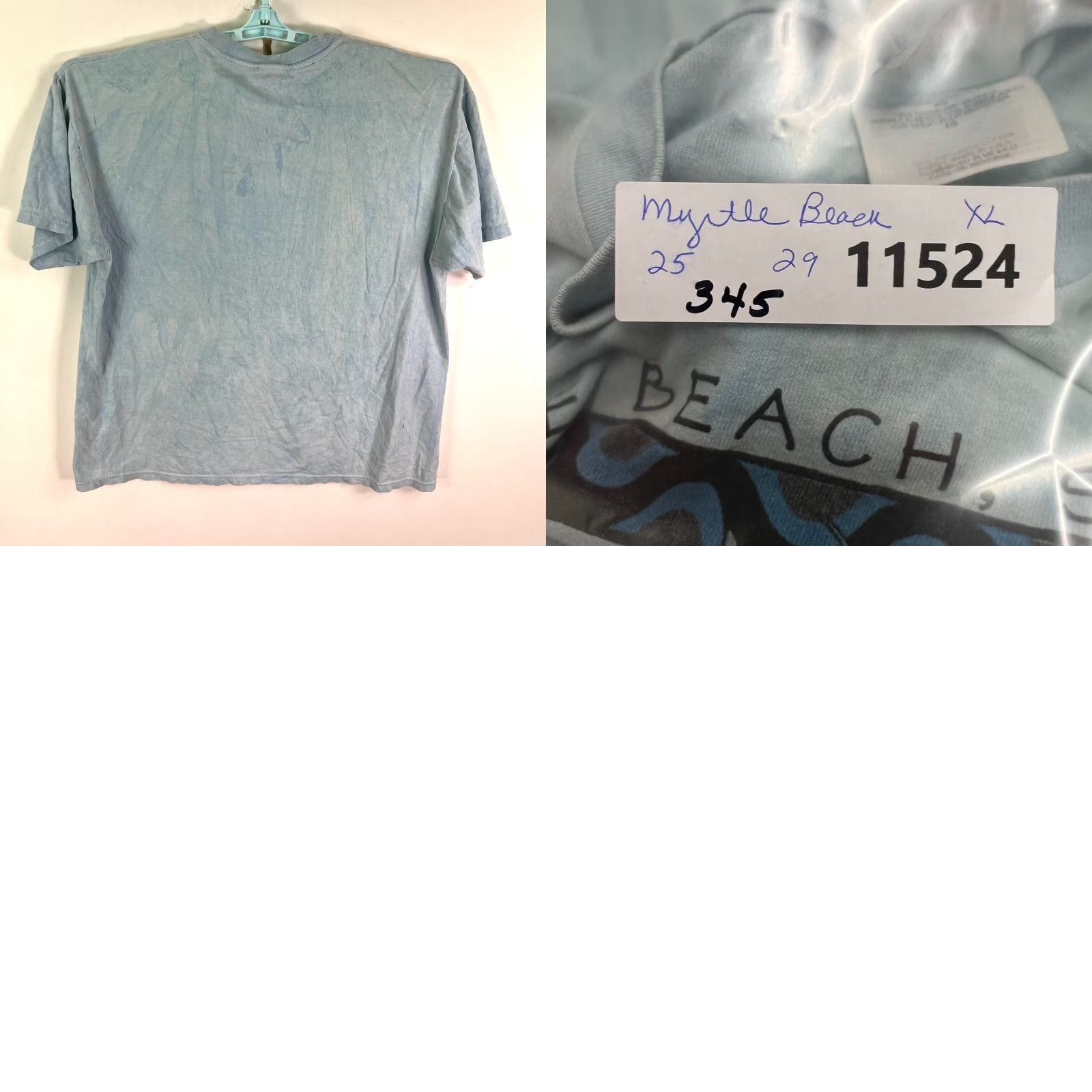 Vintage VINTAGE Stedman T-Shirt Navy Blue Tie Dye Ripley's Aquarium Myrtle Beach 1990s Graphic Print XL Adult Mens 80s 90s Beach USA Fish Logo Shirt Size US XL / EU 56 / 4 - 8 Thumbnail