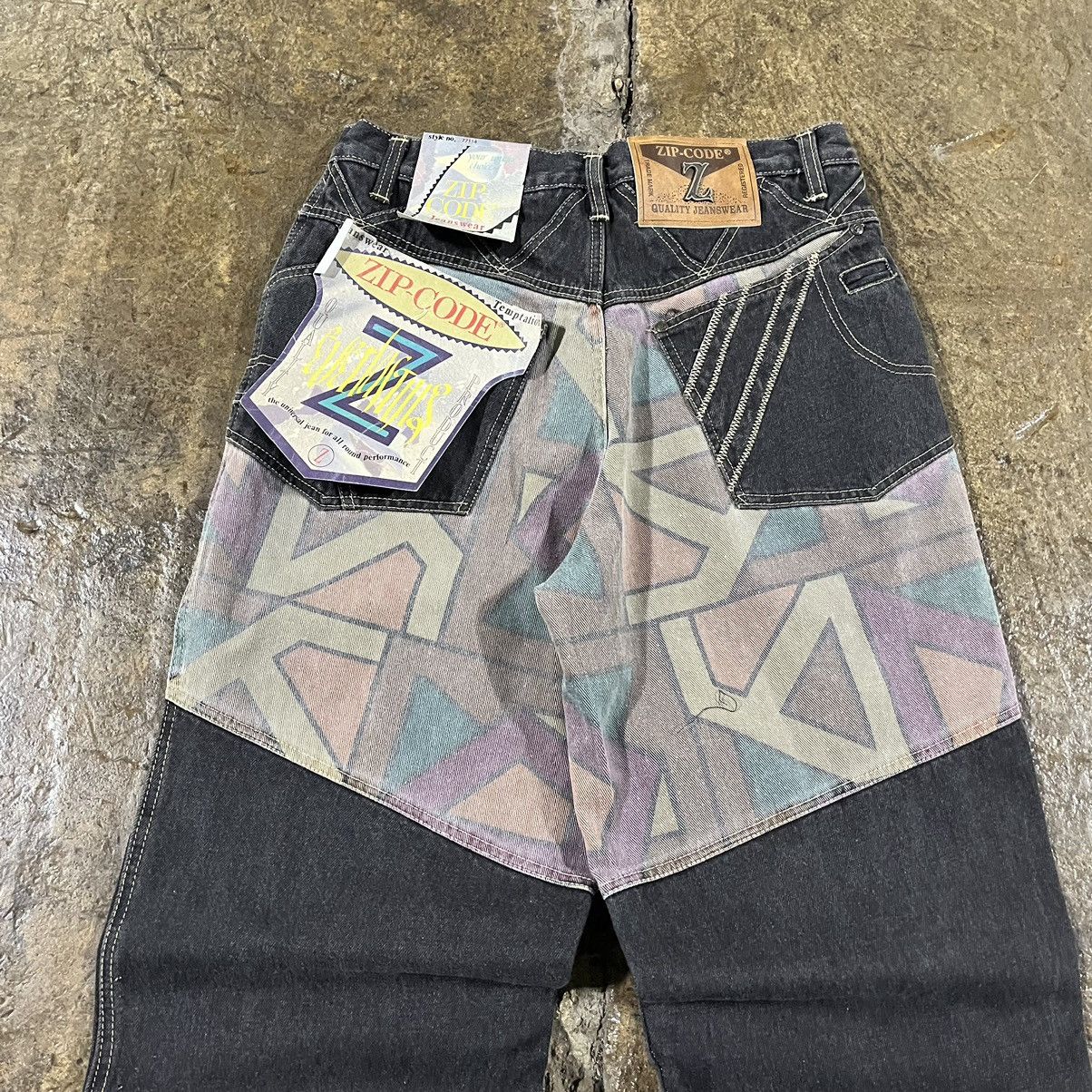 Cross Colours × Southpole × Vintage Crazy Vintage 90s Zip Code Jeans Skater Hip-Hop Style Unique Size US 32 / EU 48 - 4 Thumbnail