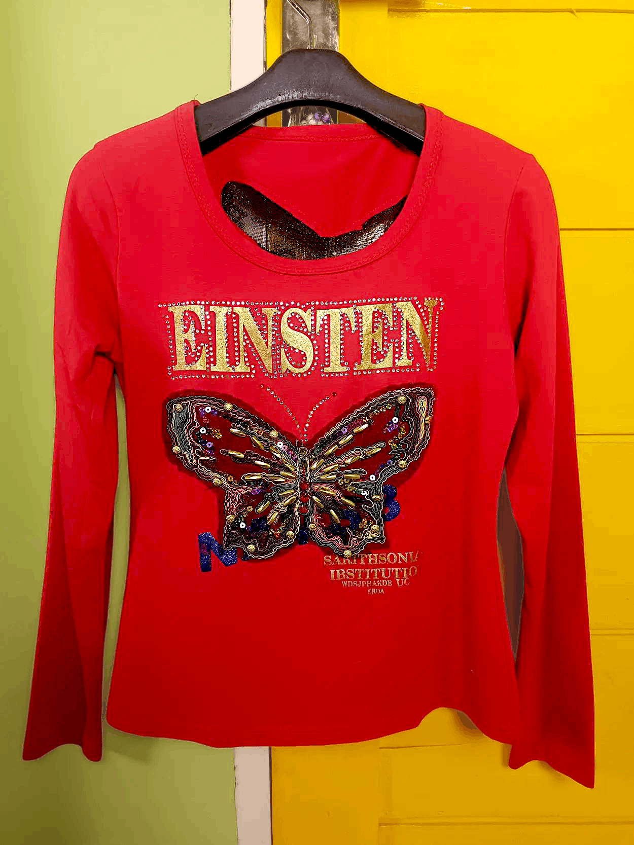Japanese Brand EINSTEN Rhinestone Butterfly Embroidery *NO TAGS** Size US M / EU 48-50 / 2 - 8 Thumbnail