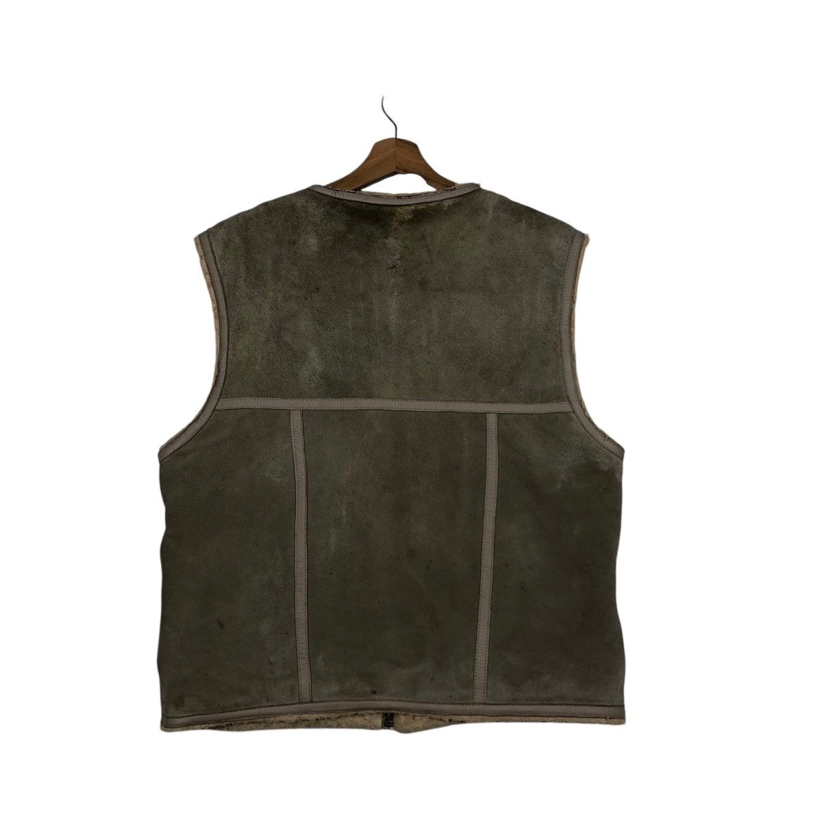 Japanese Brand 🔥VINTAGE GENUINE LEATHER TANK TOP SLEEVELESS NEXT STAGE Size US S / EU 44-46 / 1 - 10 Thumbnail