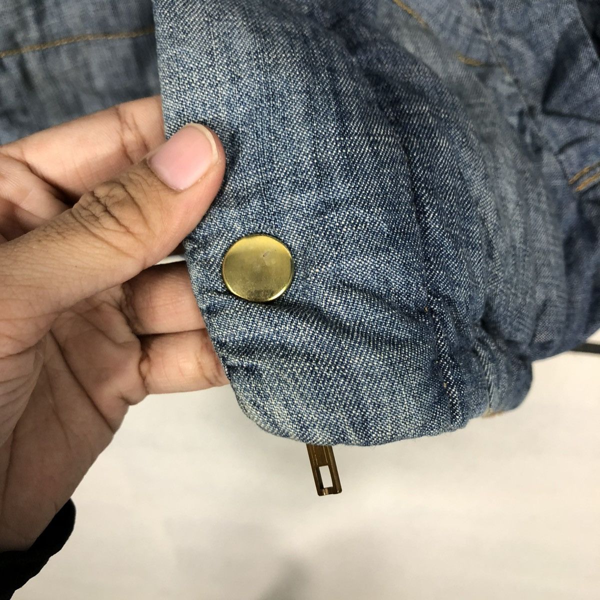 Issey Miyake 🔥CROPPED DENIM BIKER JACKET MERCIBEAUCOUP BLANKET PUFFER Size US M / EU 48-50 / 2 - 18 Thumbnail