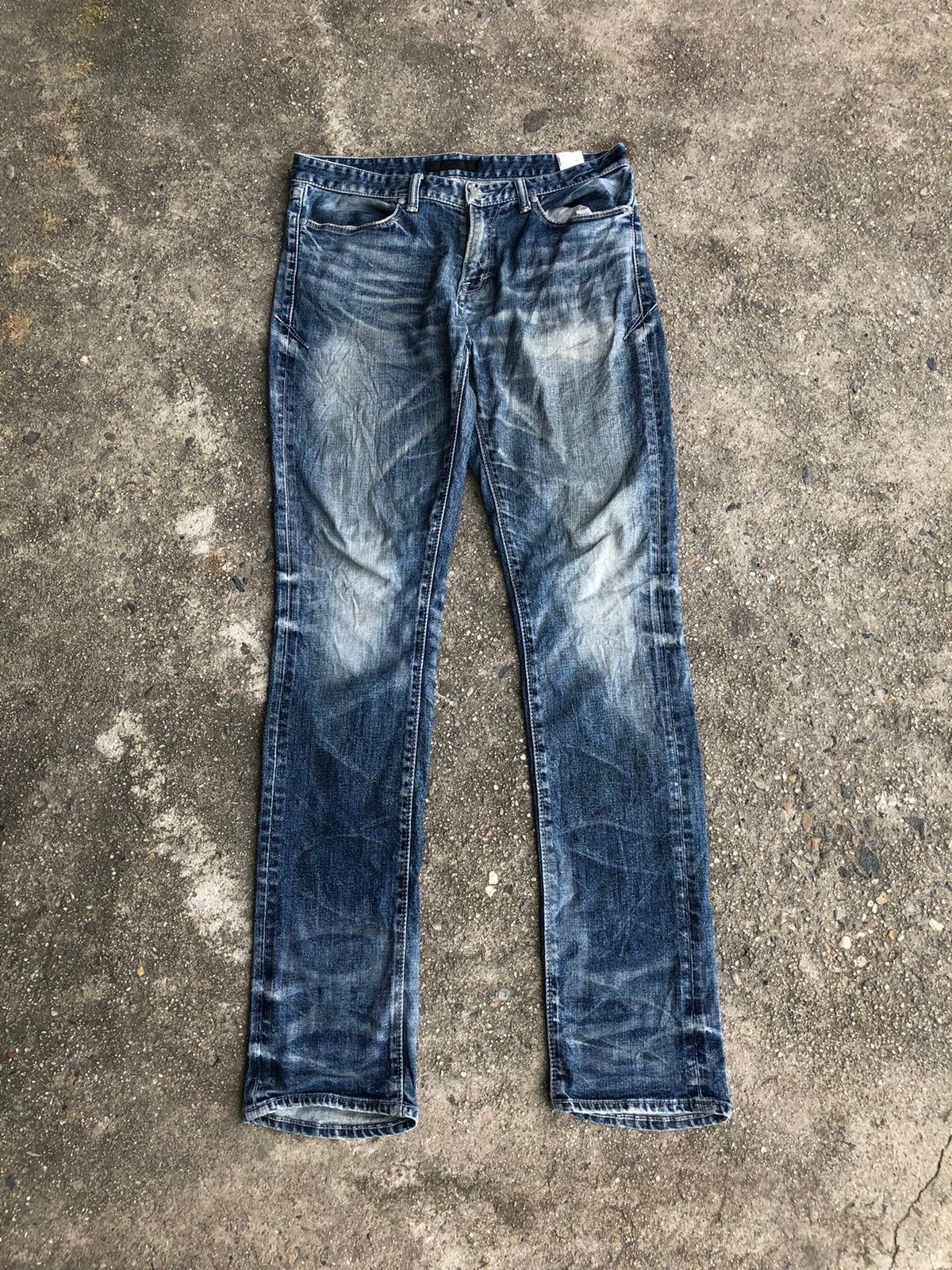 GOSTAR DE FUGA × If Six Was Nine × Le Grande Bleu (L.G.B.) Gostar De Fuga Waxed Jeans Size US 31 - 1 Thumbnail