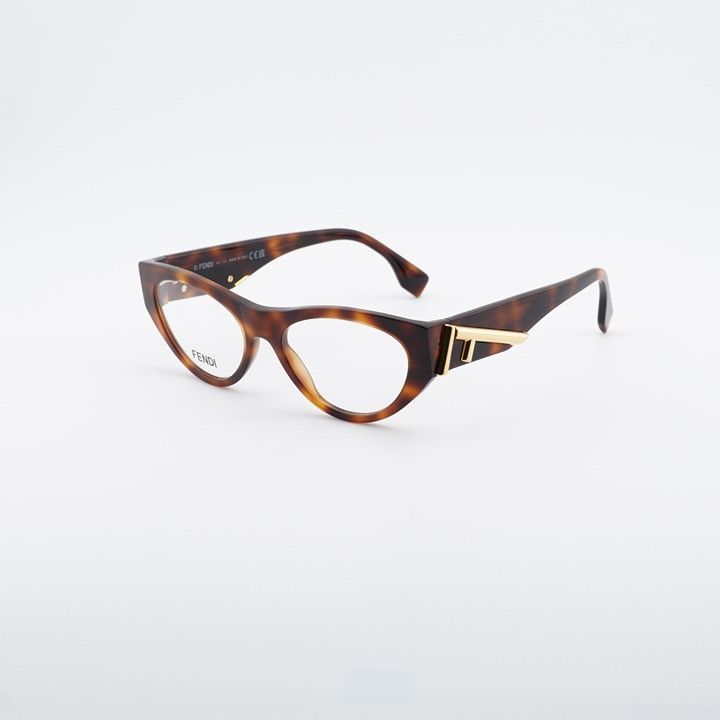 Fendi Fendi FE50092I 053 Women Eyeglasses Havana 52mm Cat Eye Fram Size ONE SIZE - 1 Thumbnail