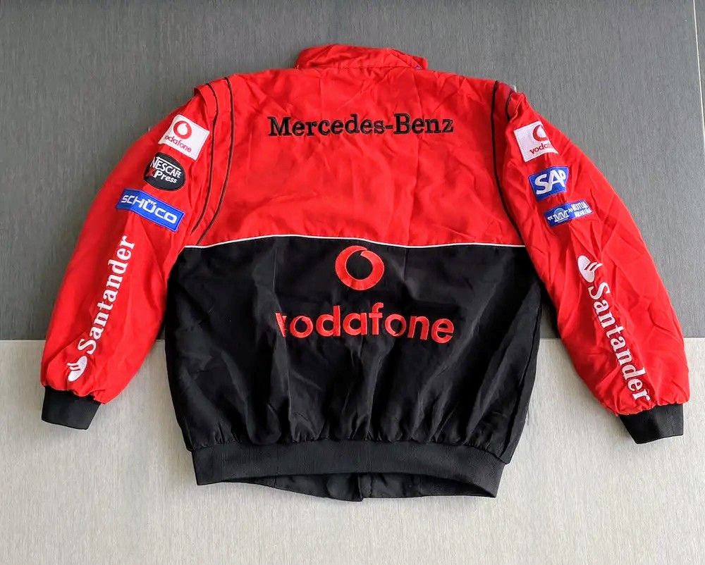Vintage 💀🔥 MERCEDEZ BENZ 💥 LEWIS HAMILTON F1 Racing Jacket Retro Size US L / EU 52-54 / 3 - 5 Thumbnail