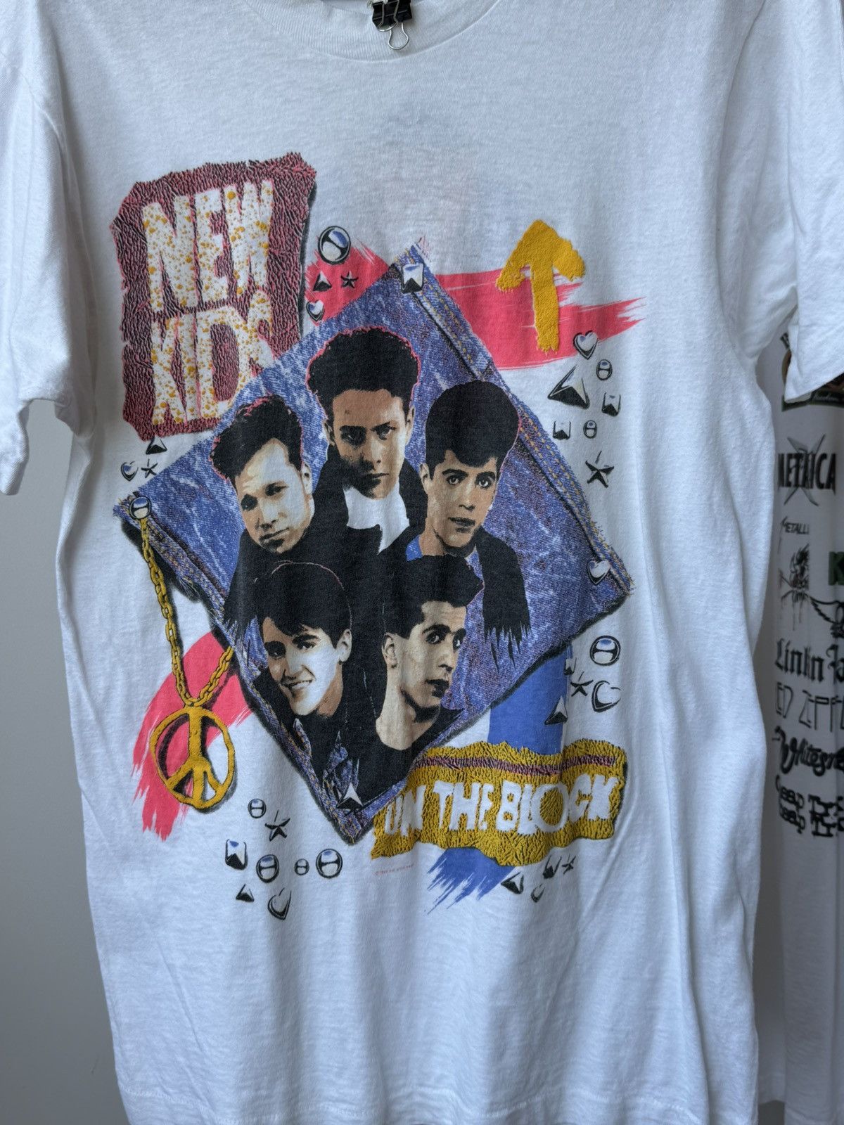 New Kids On The Block Vintage 1990 New Kids On The Block Big Logo Tee Shirt Size US S / EU 44-46 / 1 - 3 Thumbnail