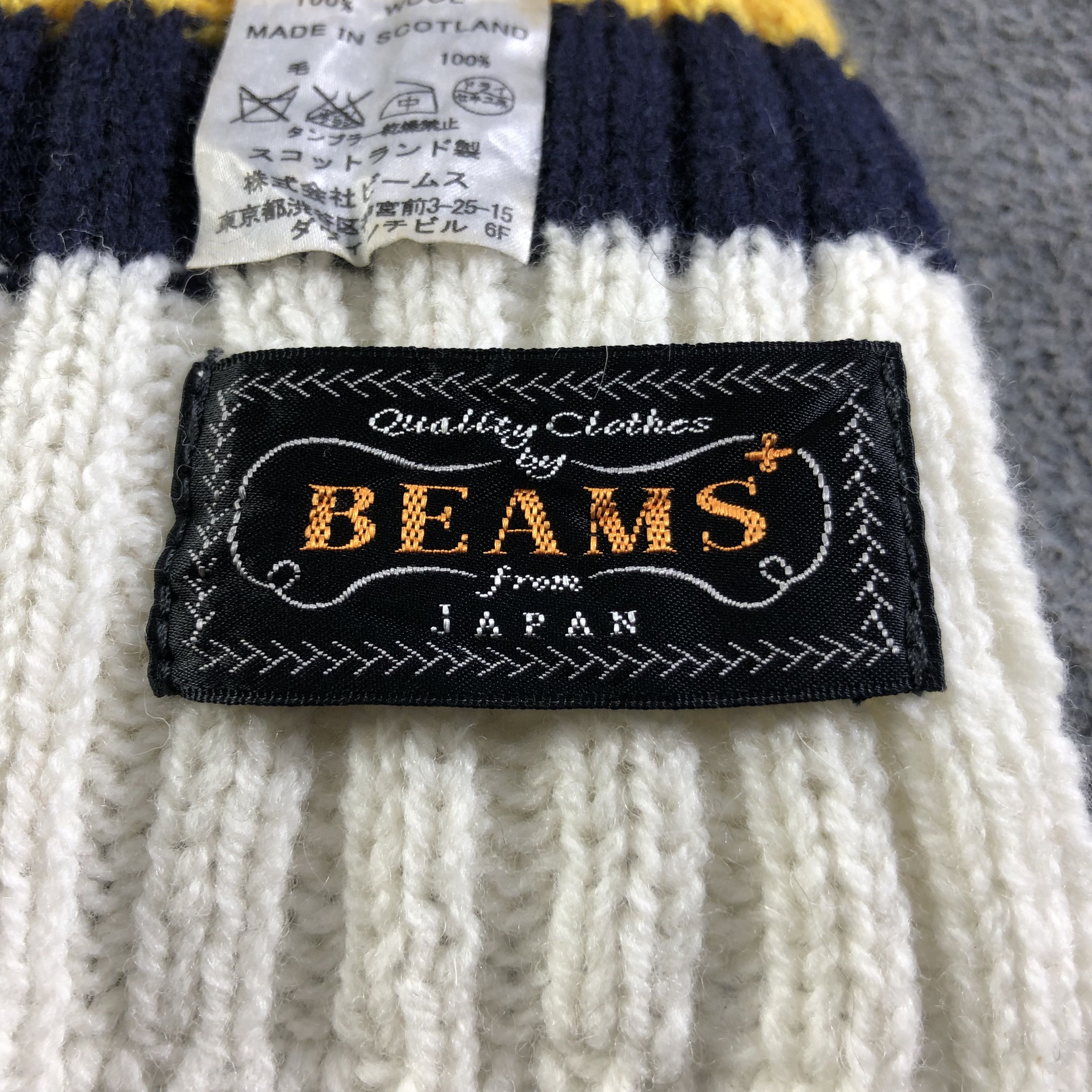 Beams Plus Beams Cable Knit Wool Scarf Muffler V2032 Size ONE SIZE - 4 Thumbnail