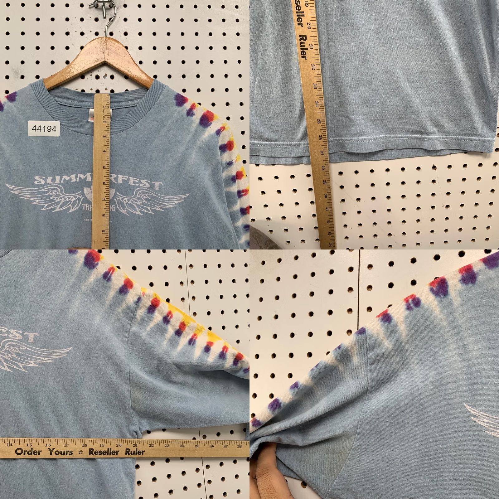 Vintage VINTAGE The Big Gig Shirt Mens L Blue Tie Dye Sleeves Summer Fest Hippie Music Shirt Size US L / EU 52-54 / 3 - 8 Thumbnail