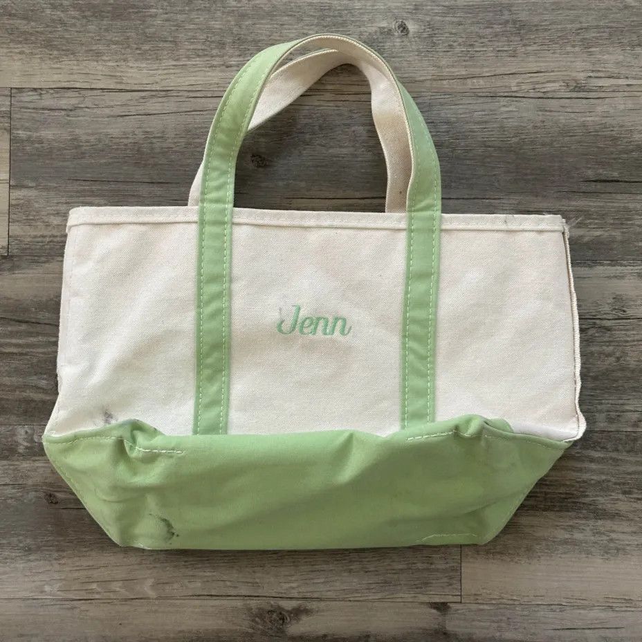 L.L. Bean Vintage L.L. Bean Boat And Tote Green Canvas Tote Bag Size ONE SIZE - 2 Thumbnail