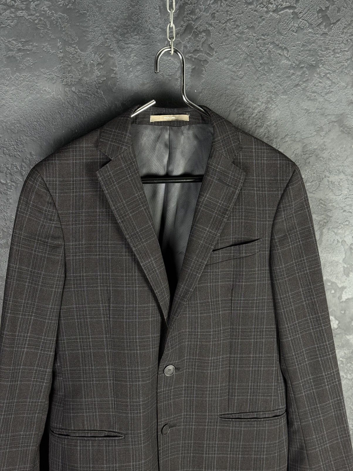 Paoloni Paoloni Men's Lana Vergine Wool 2 Button Blazer Size 48R - 2 Thumbnail