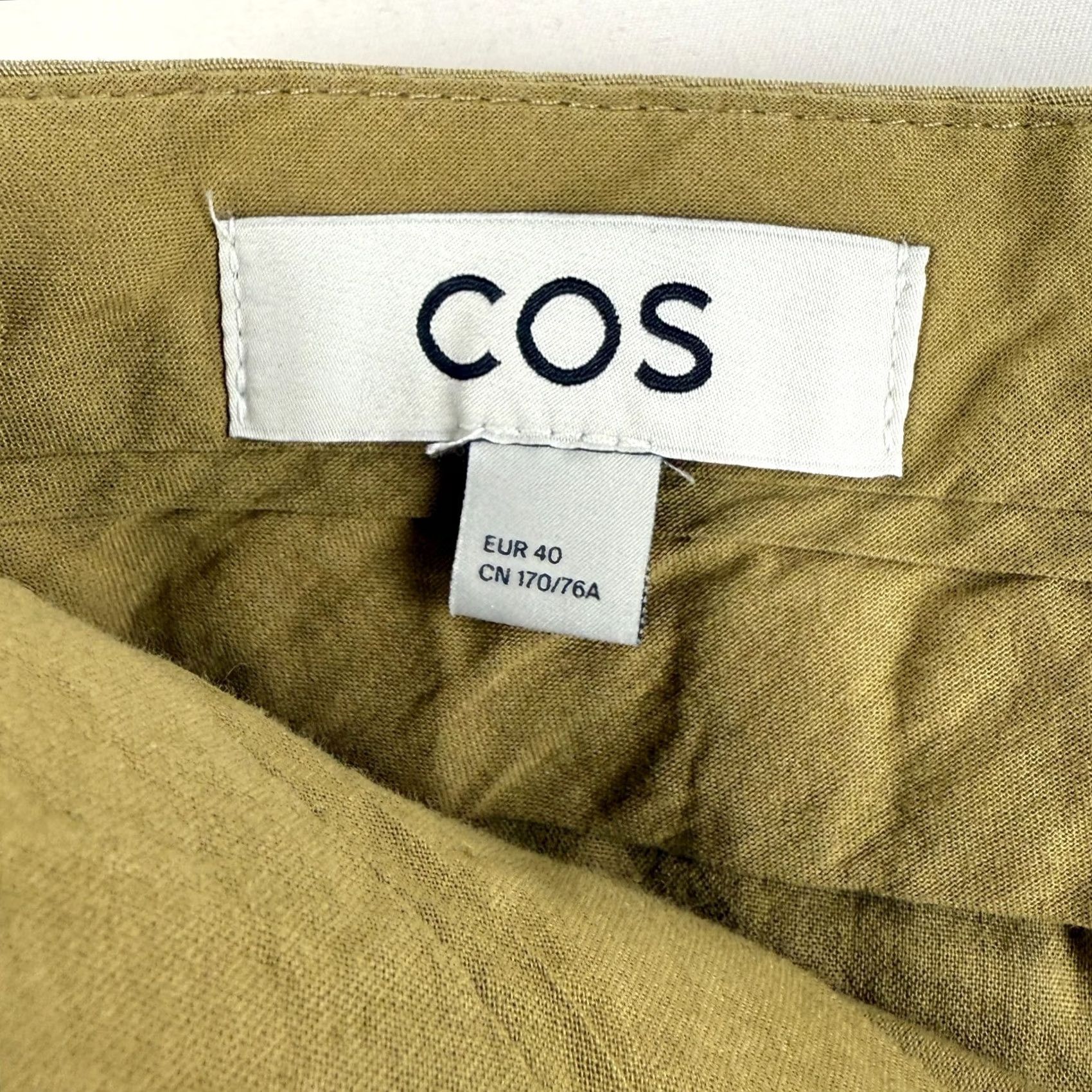 Cos COS Dress Pants Womens EU 40 Lyocell Linen Pleated Wide-Leg High Waist Beige Dress Pants Womens Regular XS-XL Size 27" / US 4 / IT 40 - 4 Thumbnail