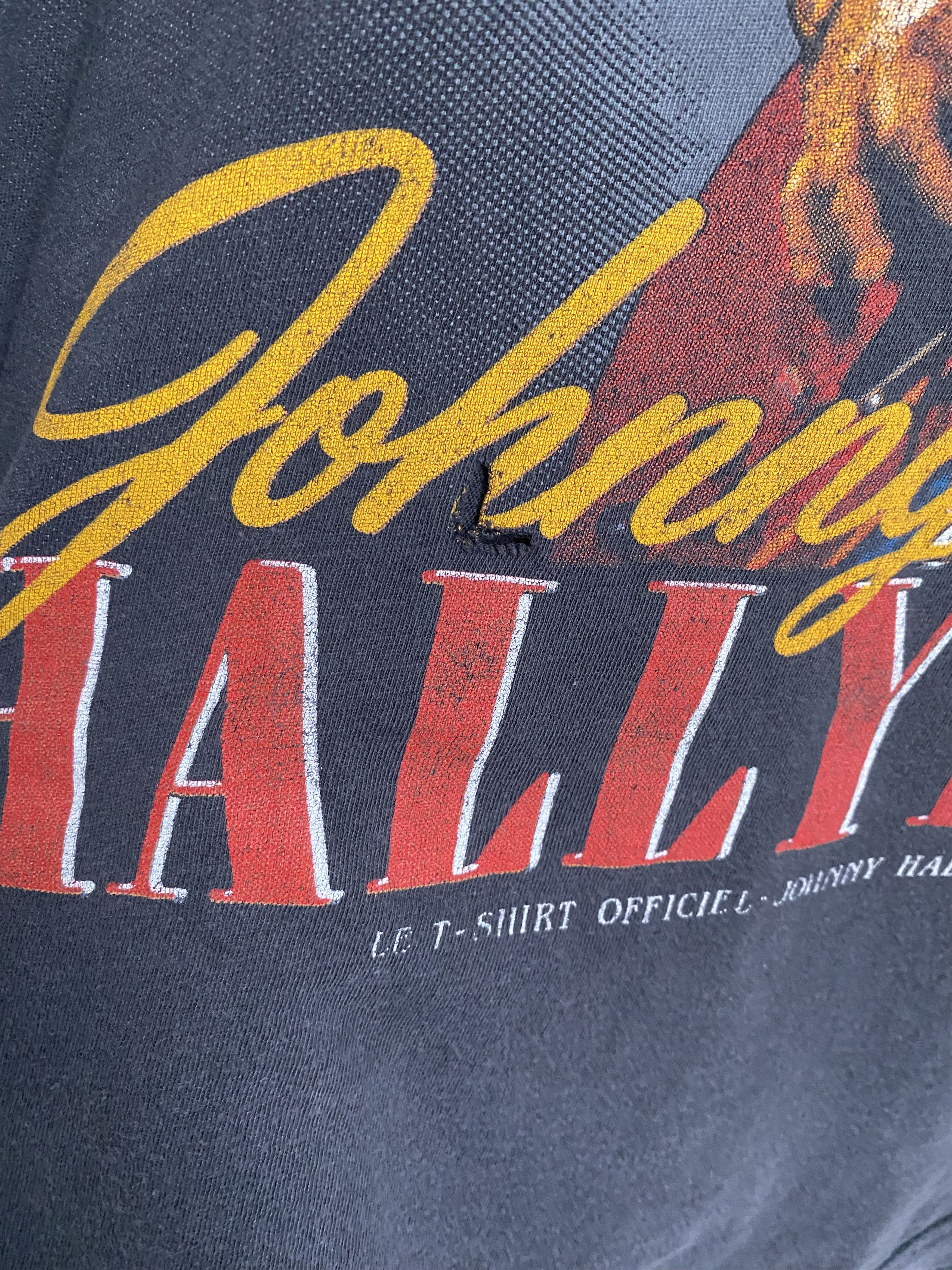 Band Tees × Vintage vintage 90s Johnny Hallyday rock t-shirt Size US L / EU 52-54 / 3 - 5 Thumbnail