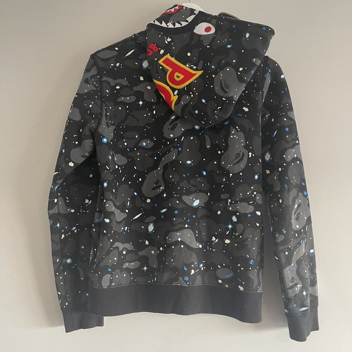 Bape space camo discount ponr shark hoodie black