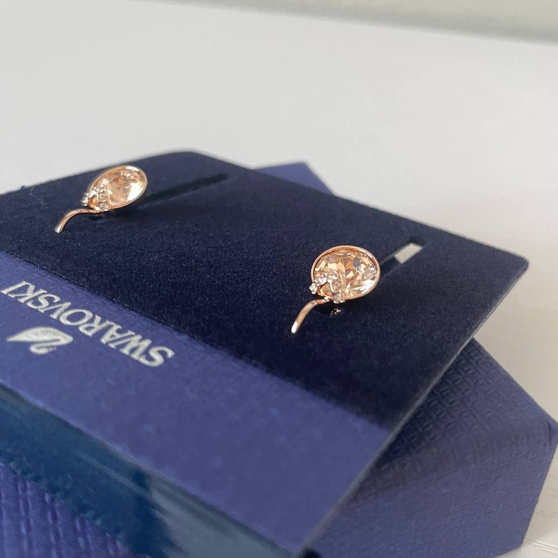 Swarovski Swarovski Bella Pierced Earrings Rose Gold Plated Size ONE SIZE - 5 Thumbnail